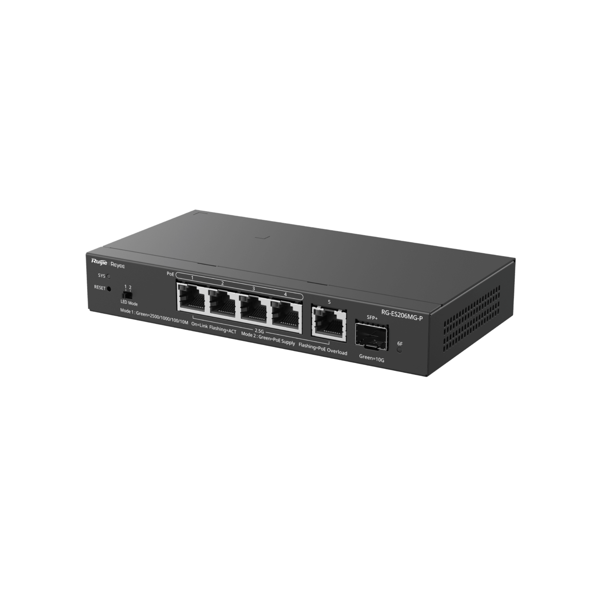 Switch Administrable Capa2 PoE+ con 5 puertos Multi-Gigabit 2.5Gb, hasta 70w PoE 