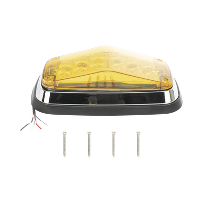 Luz de advertencia 8 X 4", Color Ámbar, IP67, SAE, Ideal para Ambulancias
