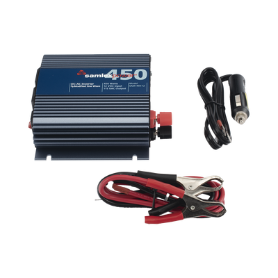 Inversor de Corriente Onda Modificada (CD-CA). Potencia Nominal 450 W, Ent:12Vcc, Sal: 115Vca 60 Hz.