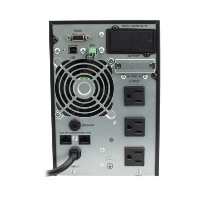UPS 1000VA/900W Online Doble Conversión /Pantalla LCD / 3 tomas 5-15R / Regulación de Voltaje / Protección RJ45