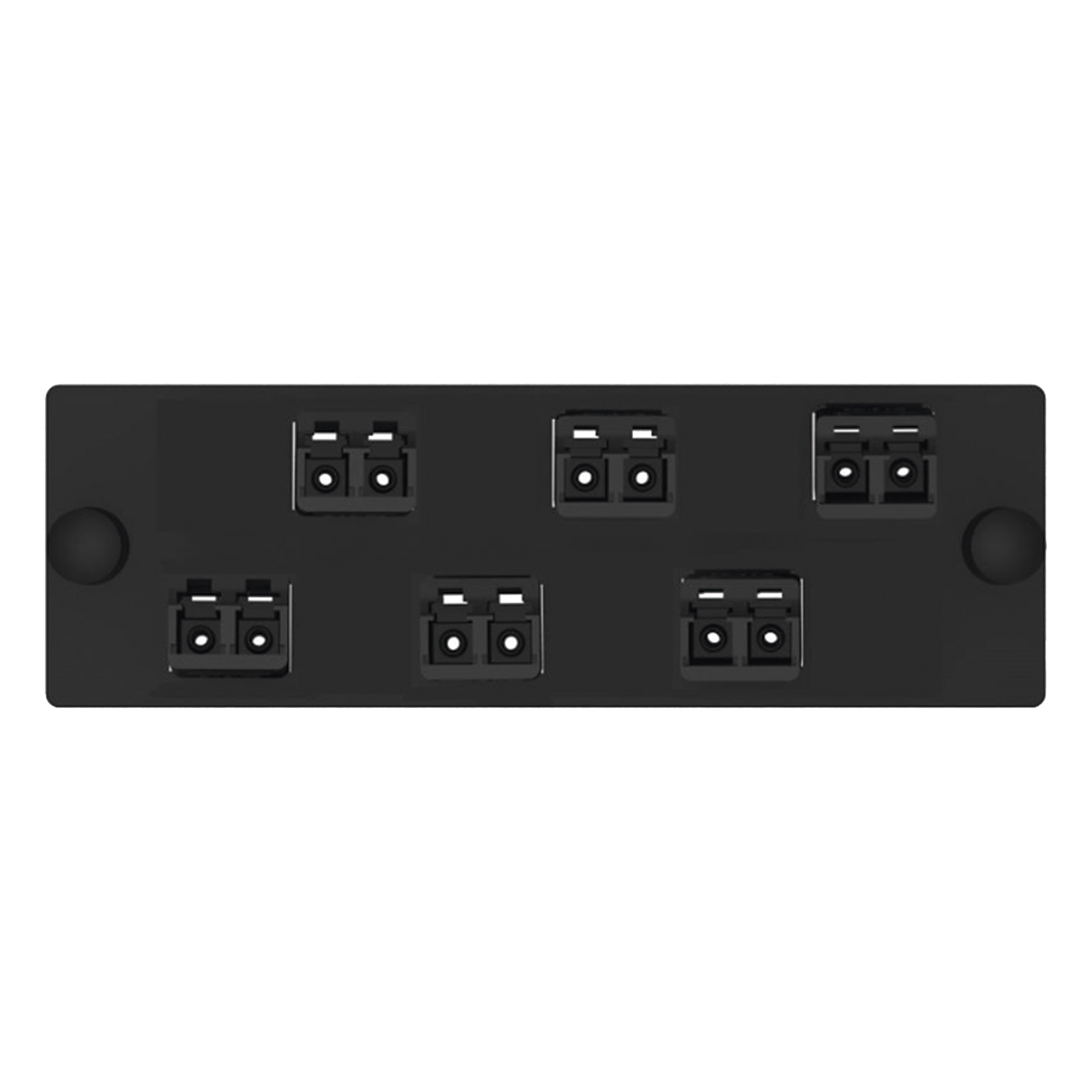 Placa Acopladora de Fibra Optica FAP, Con 6 Conectores LC Duplex (12 Fibras), Para Fibra Multimodo OM3/OM4, Color Negro — PANDUIT · SKU FAP6WABLDLCZ