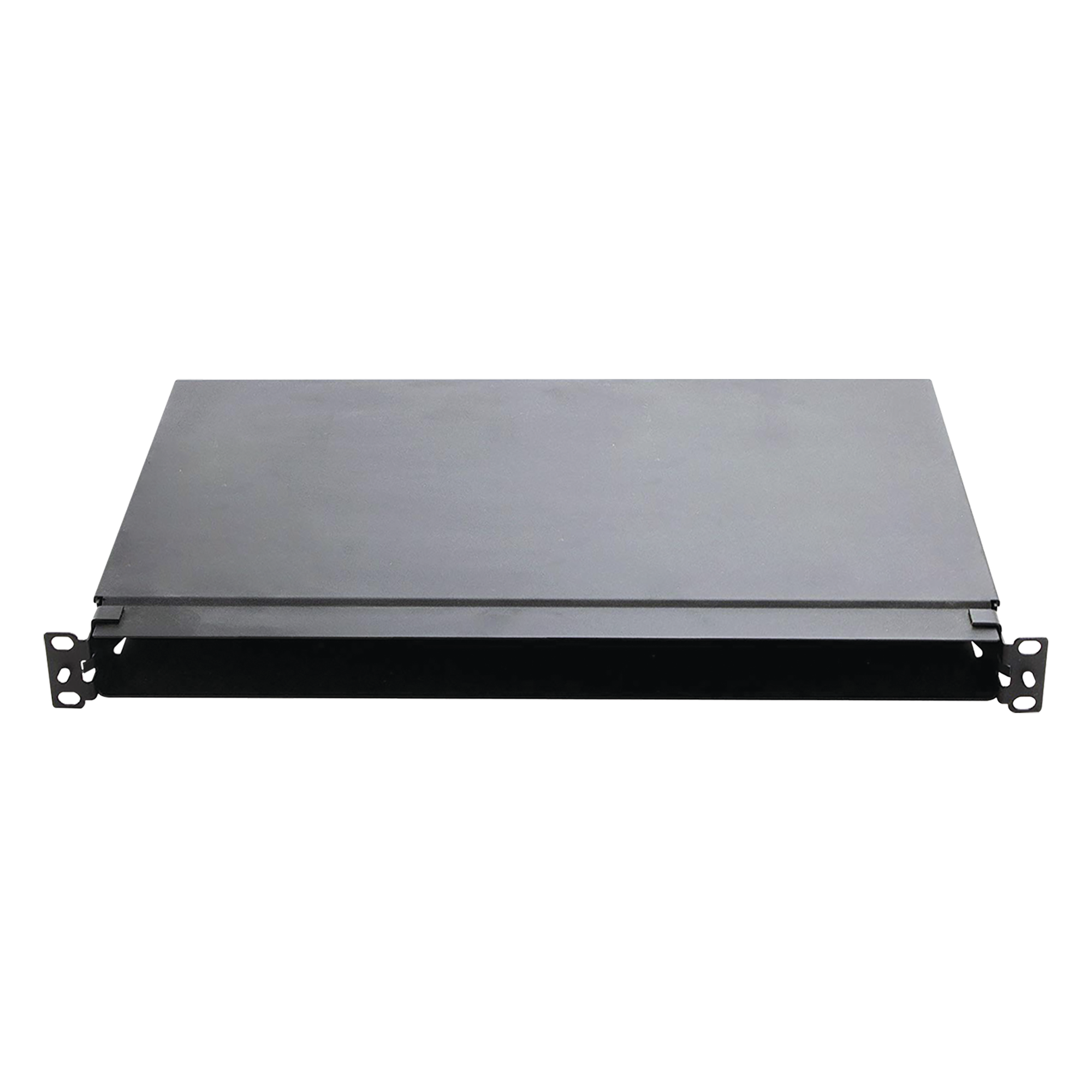 Panel de Distribución de Fibra Óptica, Acepta 4 Casetes QuickNet o Placas FAP/FMP con Panel CFAPPBL1 (No Incluido), Bandeja Fija, Hasta 96 Fibras, Color Negro, 1UR — PANDUIT · SKU FMT1