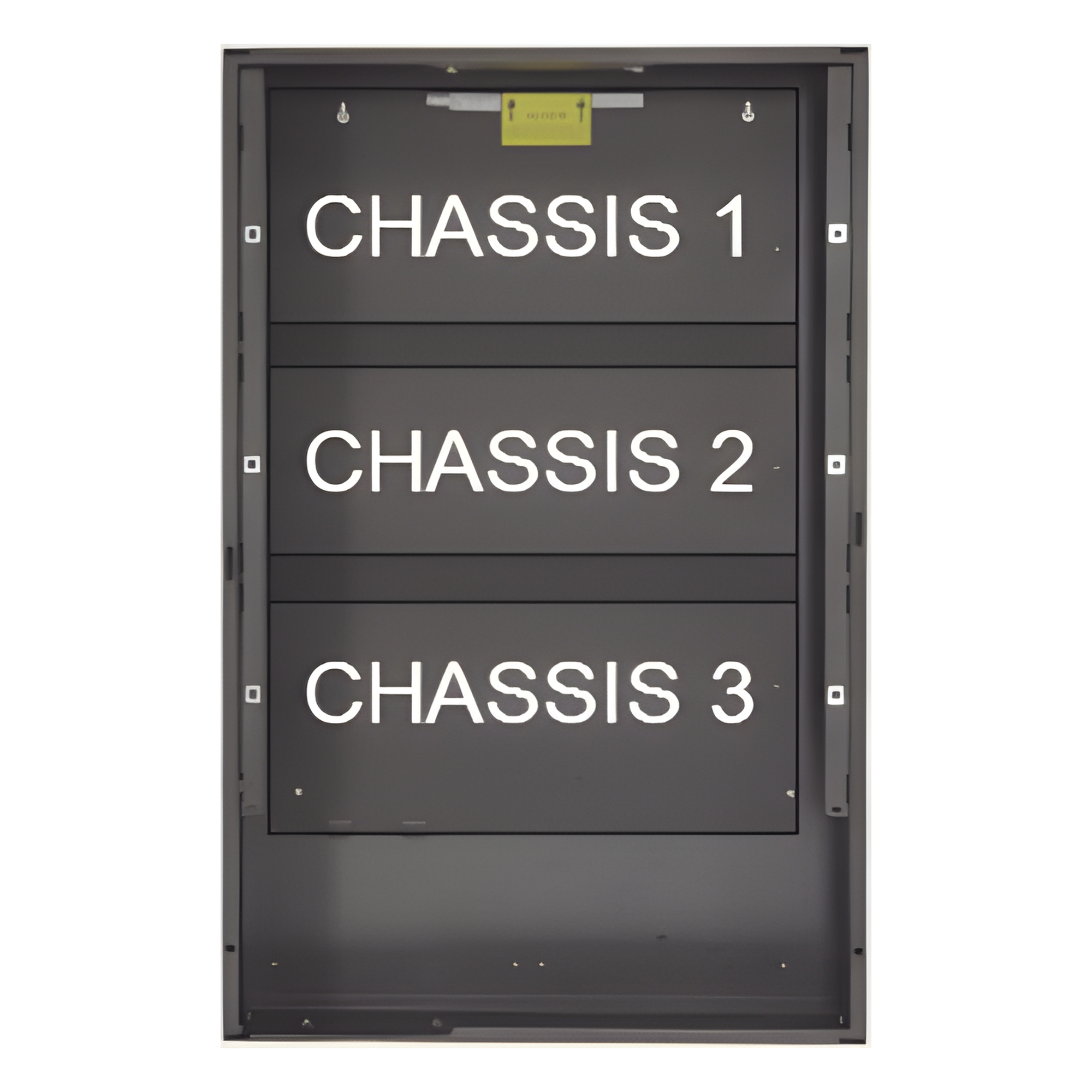 Backbox Metálico de Tres Niveles / Acero Calibre 16 / 61 x 94.6 x 13.1 cm / Amplificadores y Fuentes de Poder / Sin Fila de Baterías — NOTIFIER · SKU EQBB-C4