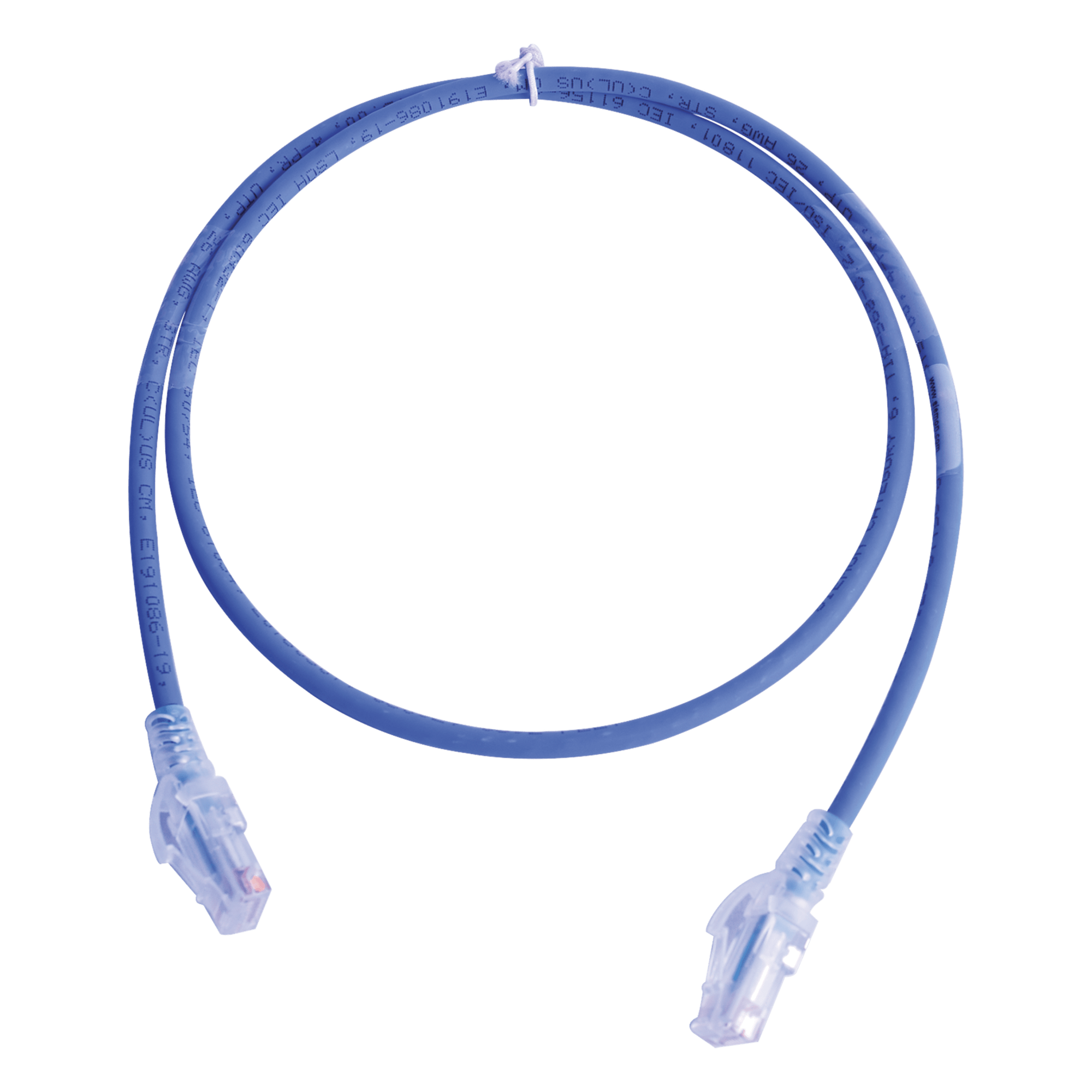 Patch Cord MC6 Modular Cat6 UTP, CM/LS0H, 0.91 Metros (3 Pies), Color Azul, Versión Bulk (Sin Empaque Individual) — SIEMON · SKU MC6-03-06B