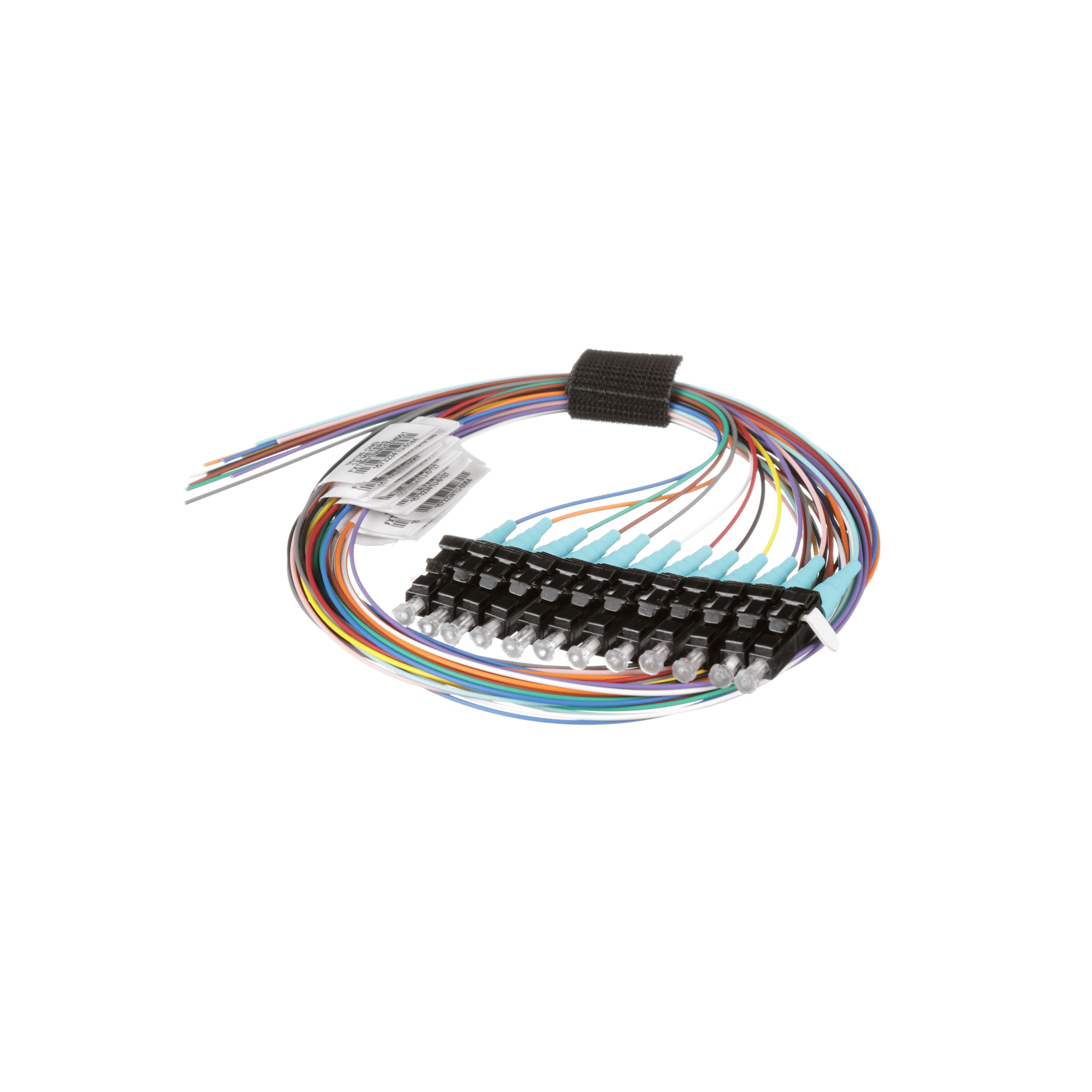 Kit de 12 Pigtails con Conector LC, Multimodo 50/125 OM3, 900um, de 1 Metro (3.28 Pies)