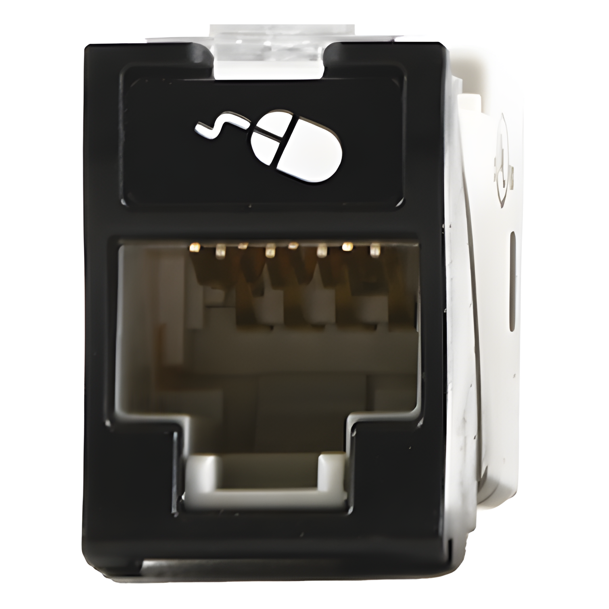 Jack Ultramax Cat6, UTP, Montaje Híbrido en Placa de Pared (Plano y Angulado), Color Negro, Punch Down — SIEMON · SKU U6-H01NS