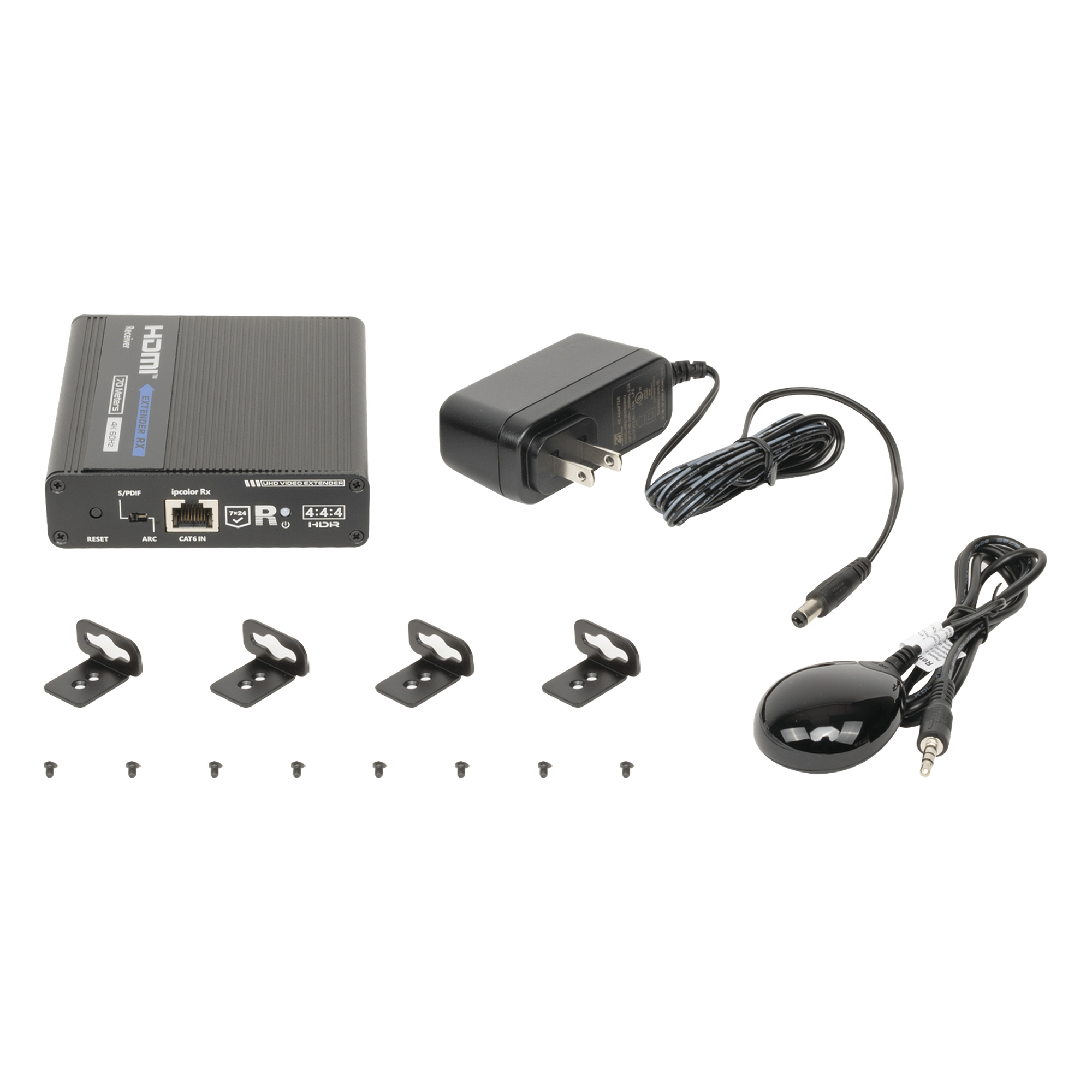 Receptor Compatible para Kits TT- 676 / 4K@60Hz con IR / Distancia de 70 Metros / Conexión en Cascada de hasta 10 Receptores con TT676.