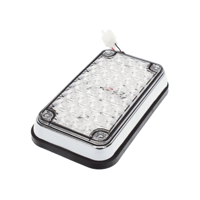 Luz de Advertencia de 6X4", Bicolor Rojo/Claro, Ideal para Ambulancias