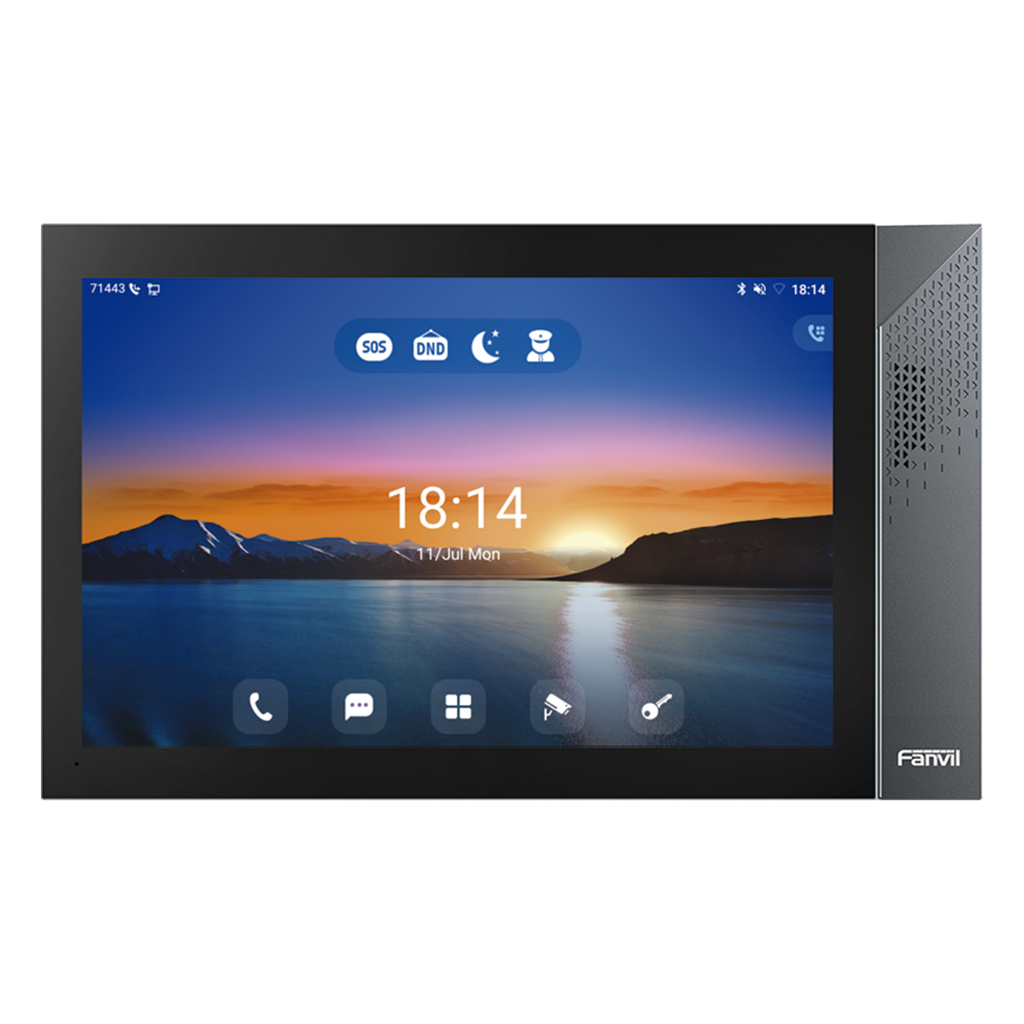 Monitor IP/SIP para Interior / Pantalla Táctil 10.1" / Android 9.0 / Wi-Fi Dual Band / Bluetooth 5.0 / PoE / 8 Entradas de Alarma — FANVIL · SKU I57A