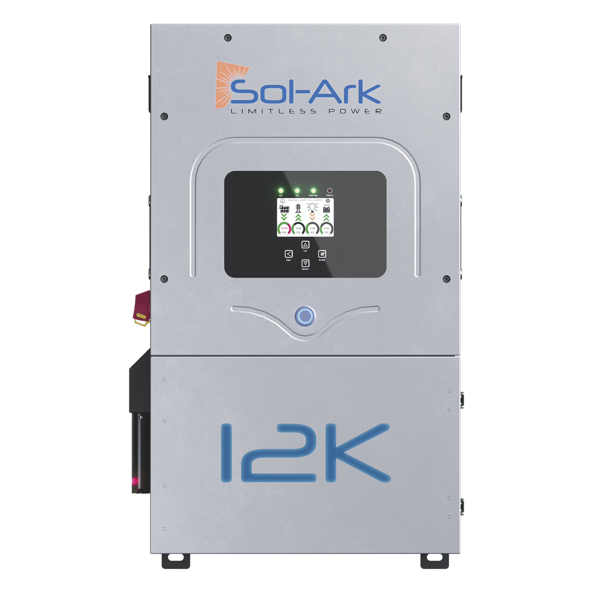 Inversor Hibrido SOL-ARK, 12 Kw, 220 Vcc, Fase Dividida, IP65, Entrada de Baterías a 48 Vcc · SKU 12K2P