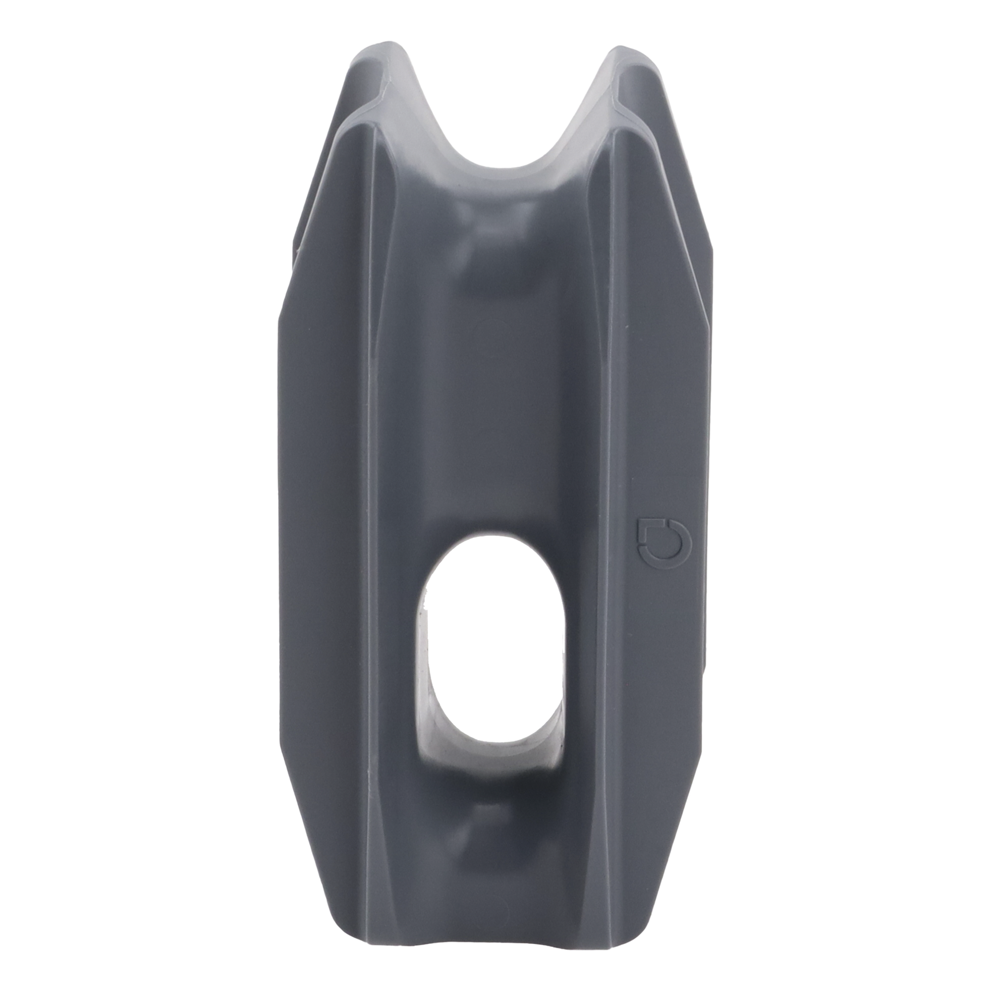 Aislador de Esquina Gris para Cercas Eléctricas / 18 kV / Anti UV / Resinas Vírgenes / Resistencia 7.5-10.2 kg / 66 mm x 31.6 mm — SFIRE · SKU SFESQUINEROG
