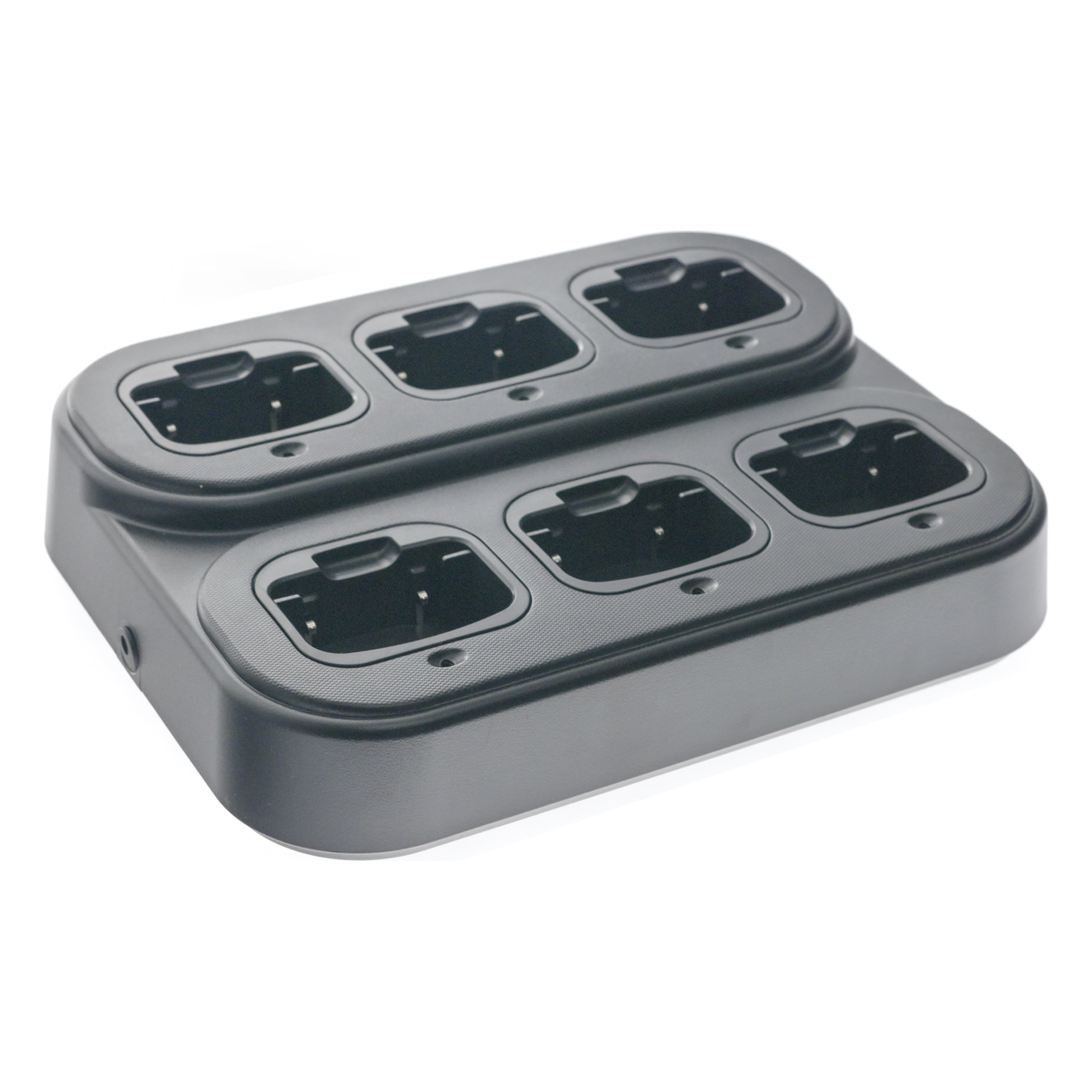 Cargador Múltiple / 6 Espacios / 110-220 VCA a 12 VCD / 0°C a 45°C / 0-95% RH