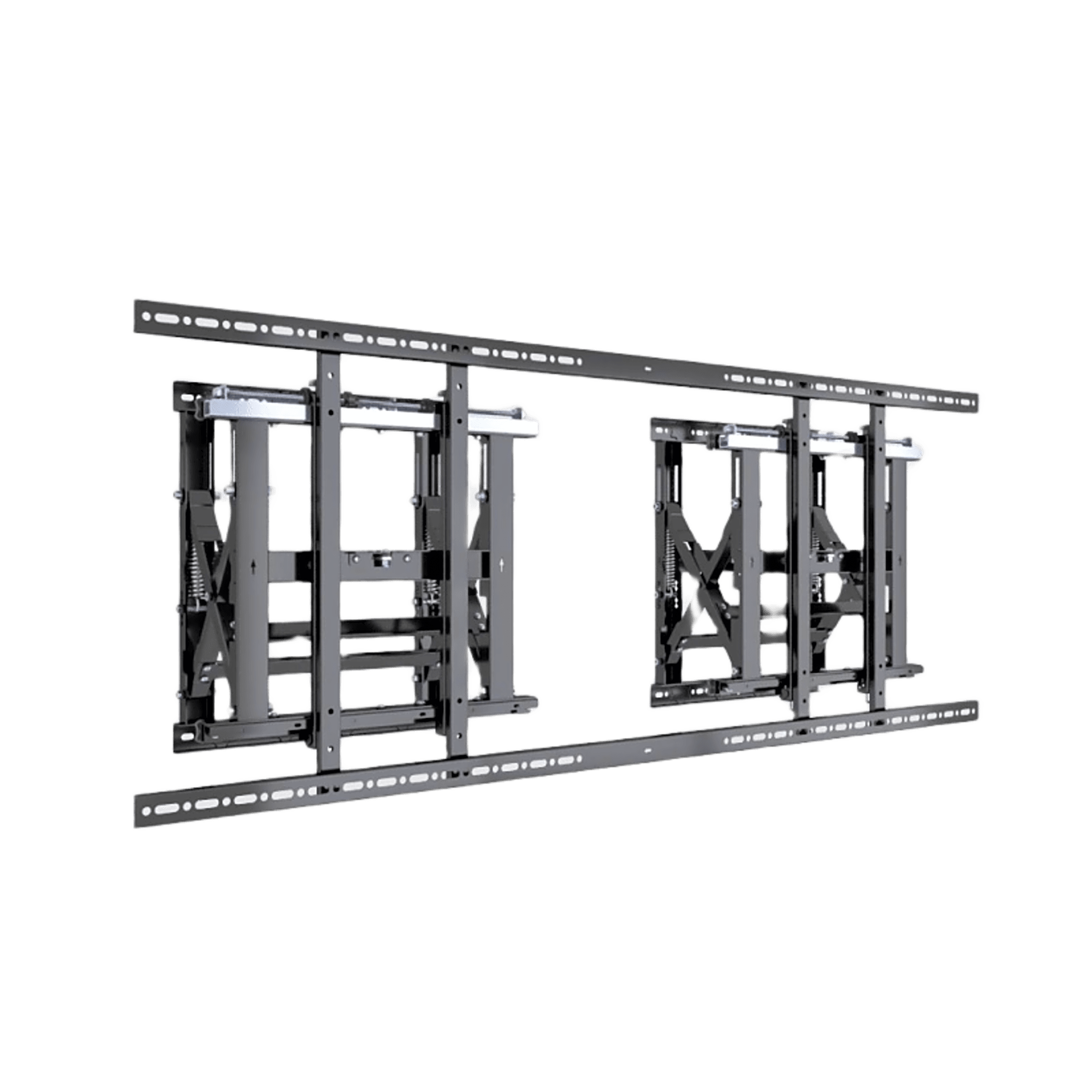 Soporte Estructural Modular para Pantallas | Altura Ajustable de 200 mm a 1600 mm | Ancho 600 mm | Profundidad 134 mm a 300 mm | Diseño Metálico| Compatible con Diferentes Tamaños de Pantallas |Soporta Formato Horizontal y Vertical.
