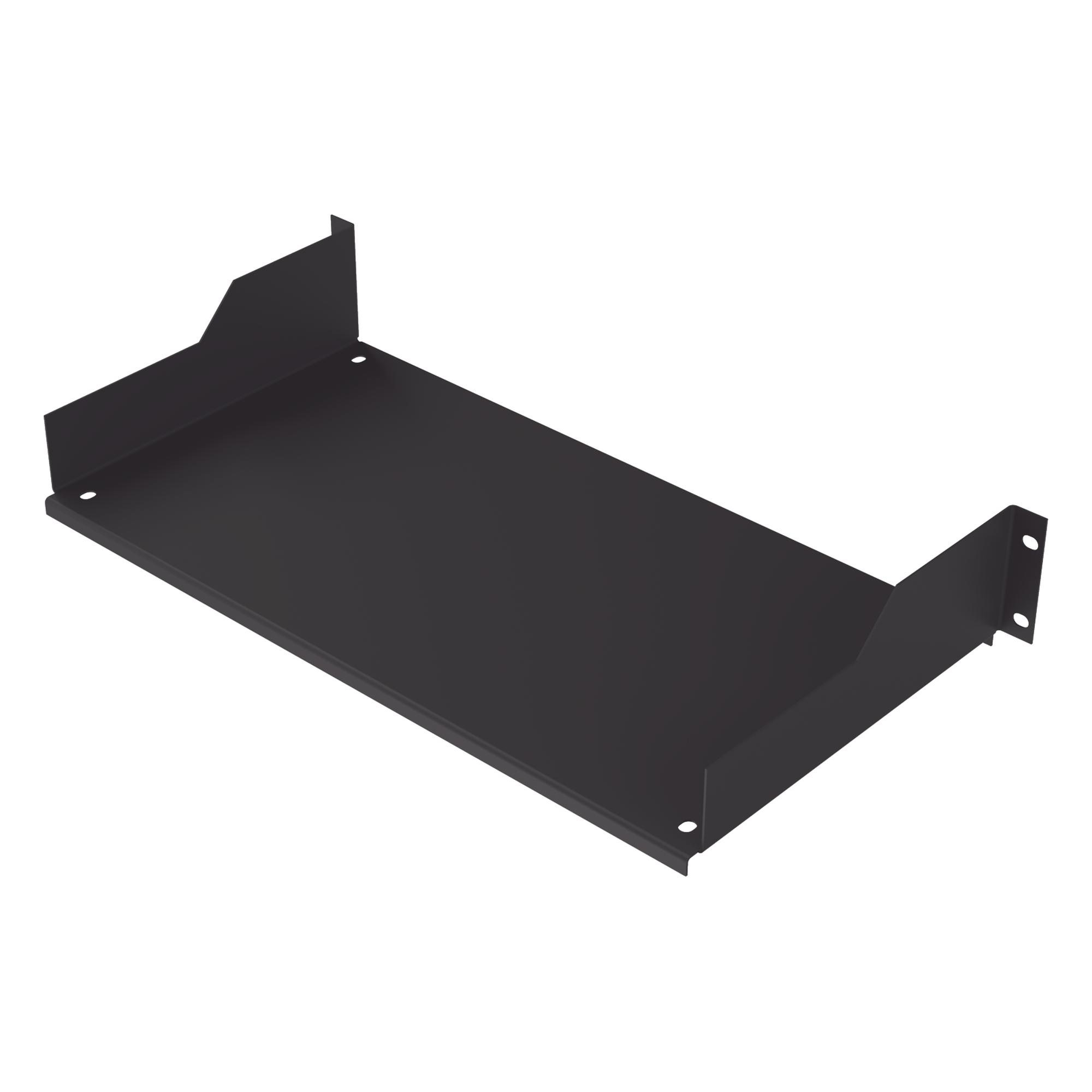 Charola para Rack de 19" de 2 postes, 23.5 cm de Profundidad, 2 Unidades de rack