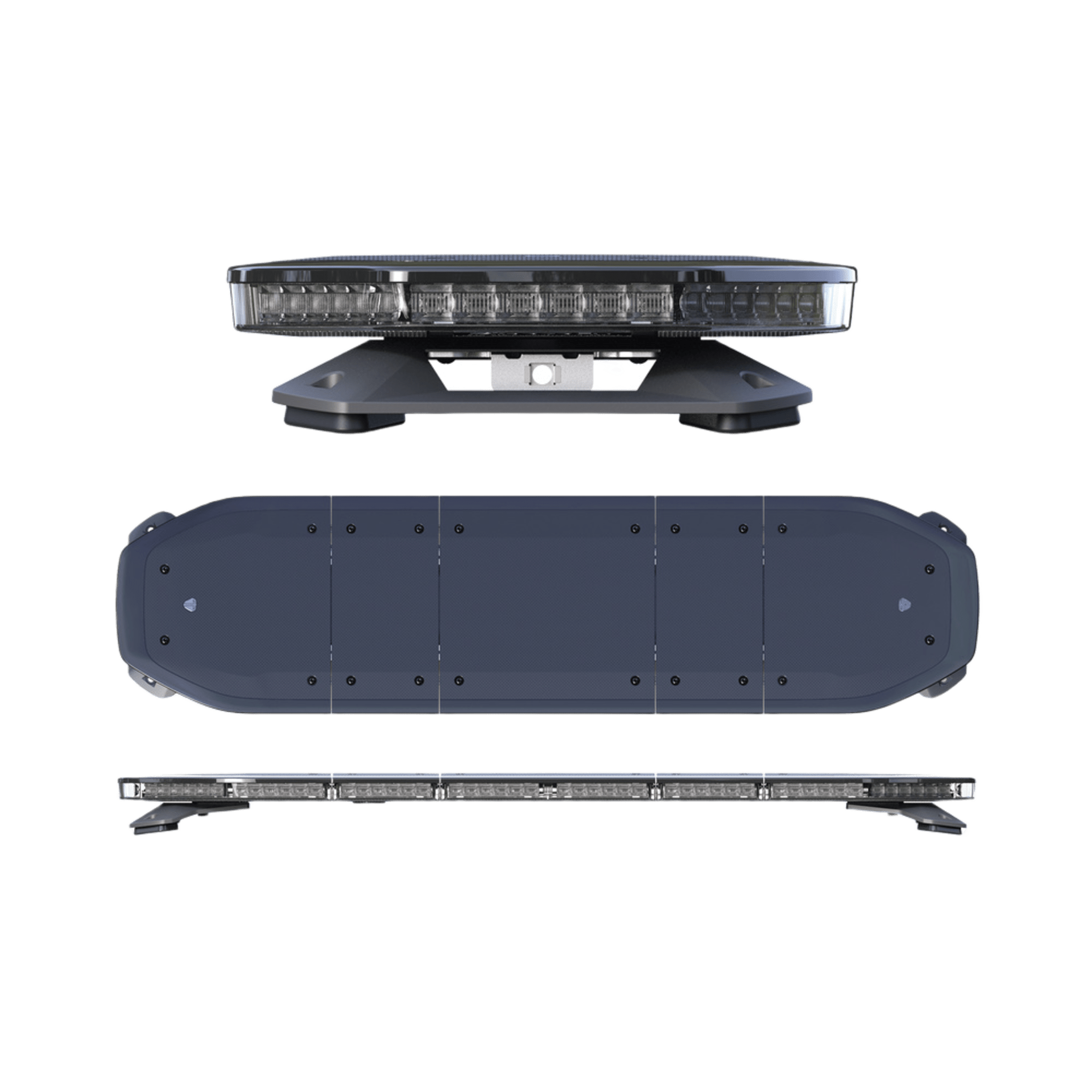 Barra de luces de 48", 216 LED, Dual Color, Programable, Rojo/Azul/Ámbar/Claro, Ideal para Equipar Unidades de Seguridad Publica con Domos Negros