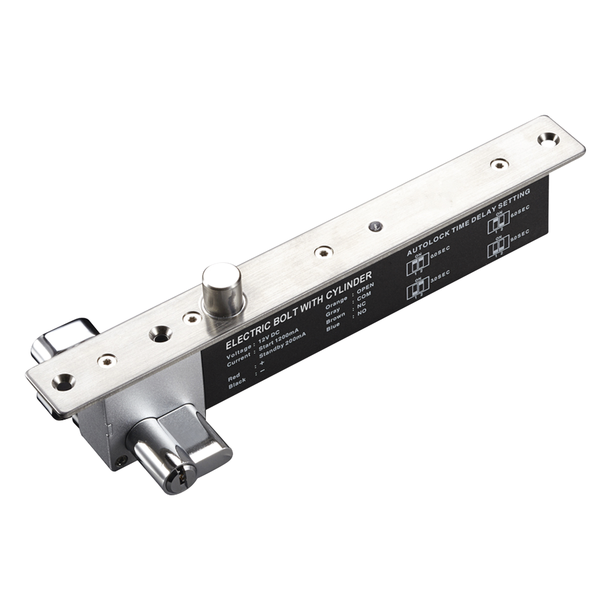 Cerradura Eléctrica de Perno con apertura  manual en Caso de Emergencia — ACCESSPRO · SKU PROEB600NCK