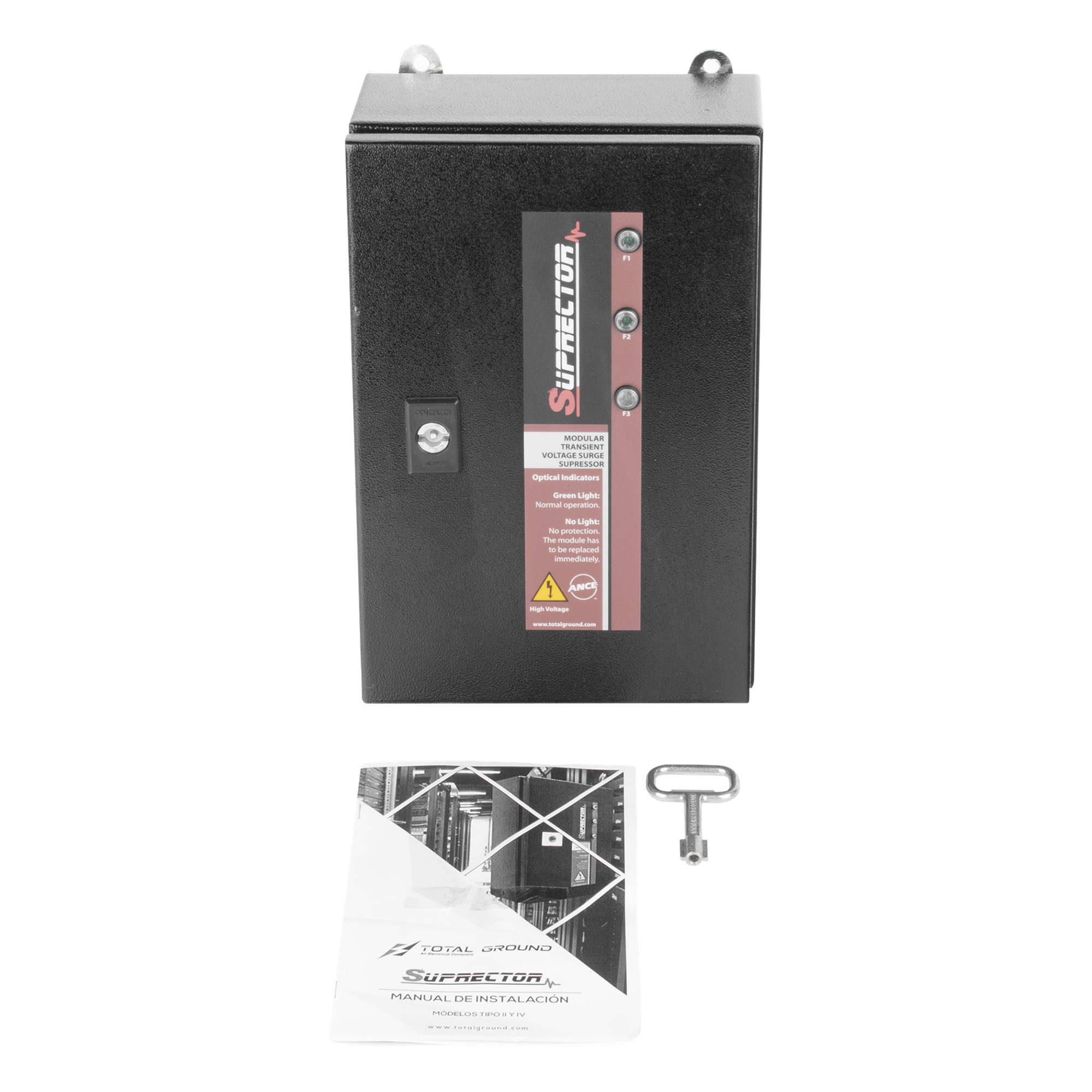 Supresor de Transientes Clase B / 3 Fases / 127/220 Vca / 80 kA / Gabinete NEMA 4 / 30x20x12 cm (11.8x7.9x4.7 in)
