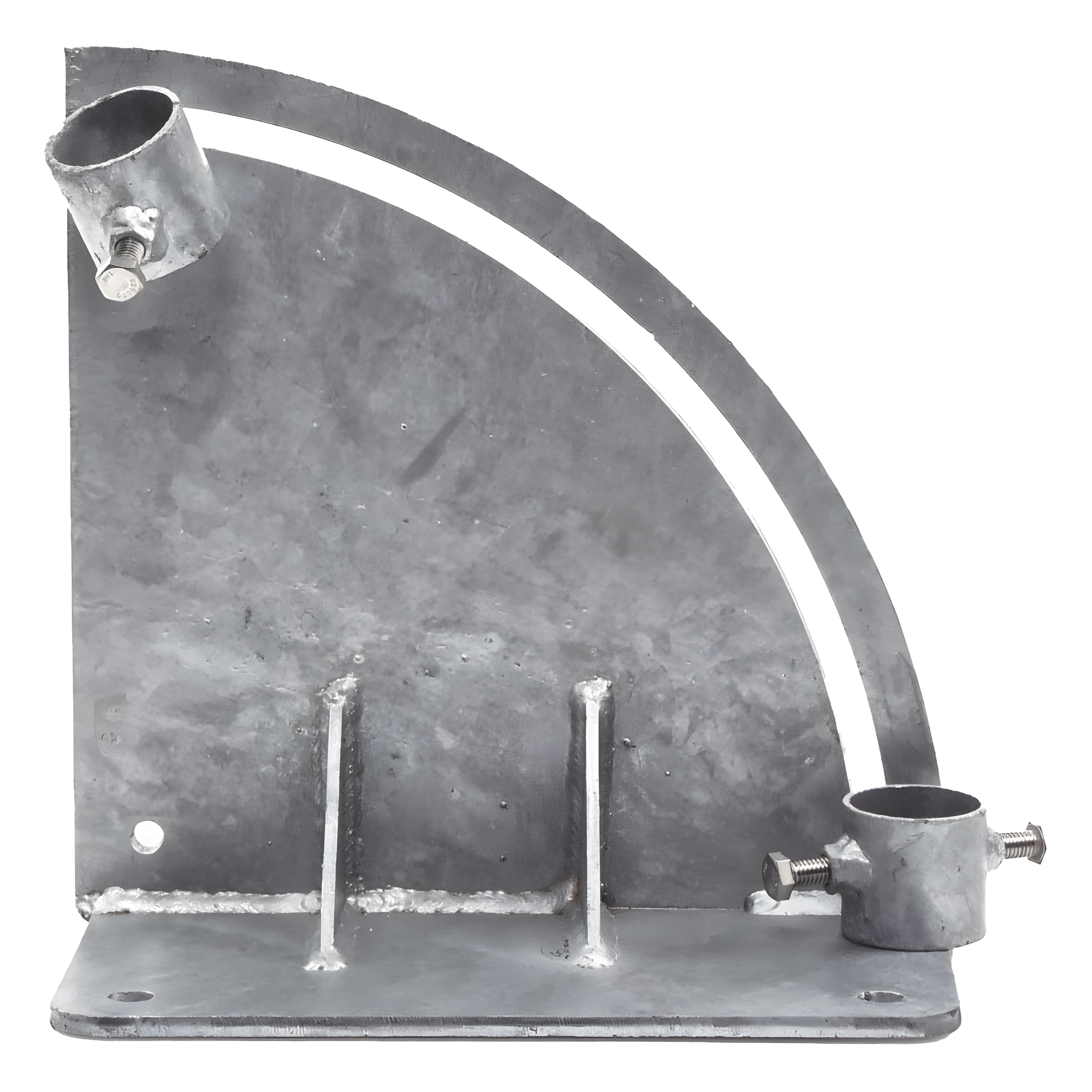 Base para Mástil con Ajuste de Ángulo. Diámetros de Mastil: 1" a 1-3/4" — SYSCOM TOWERS · SKU SLM-BA-3G