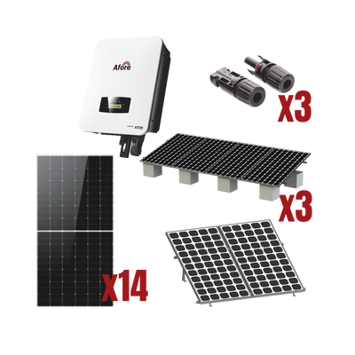 Kit Solar Interconexion / 8kW 220Vca / Inversor AFORE / Montaje Incluido · SKU HNS8000TLKIT1