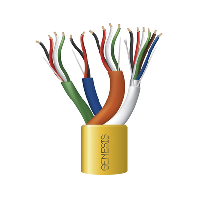 Carrete de Cable de 305 Metros (1000 Pies) / Color Amarillo / Compuesto por 6 x 22 AWG blindado, 4 x 18 AWG, 4 x 22 AWG, y 2 x 22 AWG / Para Aplicaciones en Control de Acceso