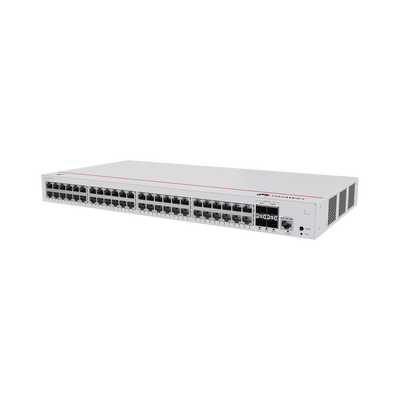 Switch de Acceso Gigabit Administrable PoE Capa 2 / 48 puertos 10/100/1000 Mbps (PoE) / 4 Puertos 10GE SFP+ Uplink / ERPS / IMGP Snooping / DHCP Snooping / PoE Perpetuo / 380W / Administración Nube Gratis