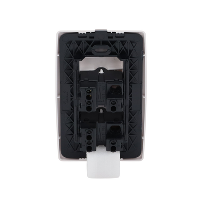 Apagador Escalera Doble de 10 A/ 127 V CA ~ 60 Hz / 1 1/2 Módulos / Color Blanco.