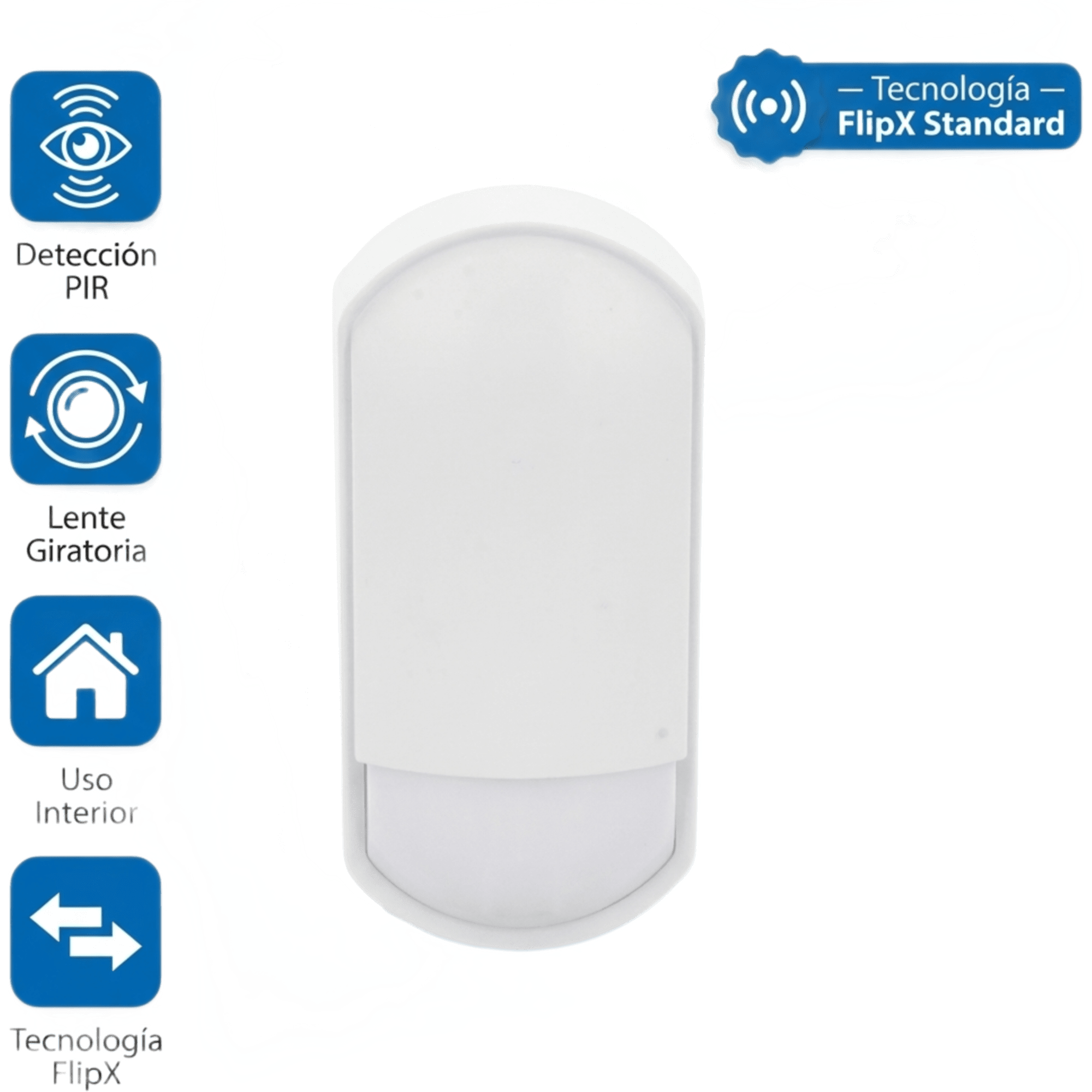 Detector de Movimiento Pasivo / FlipX Standard detector PIR para interior con lente giratoria