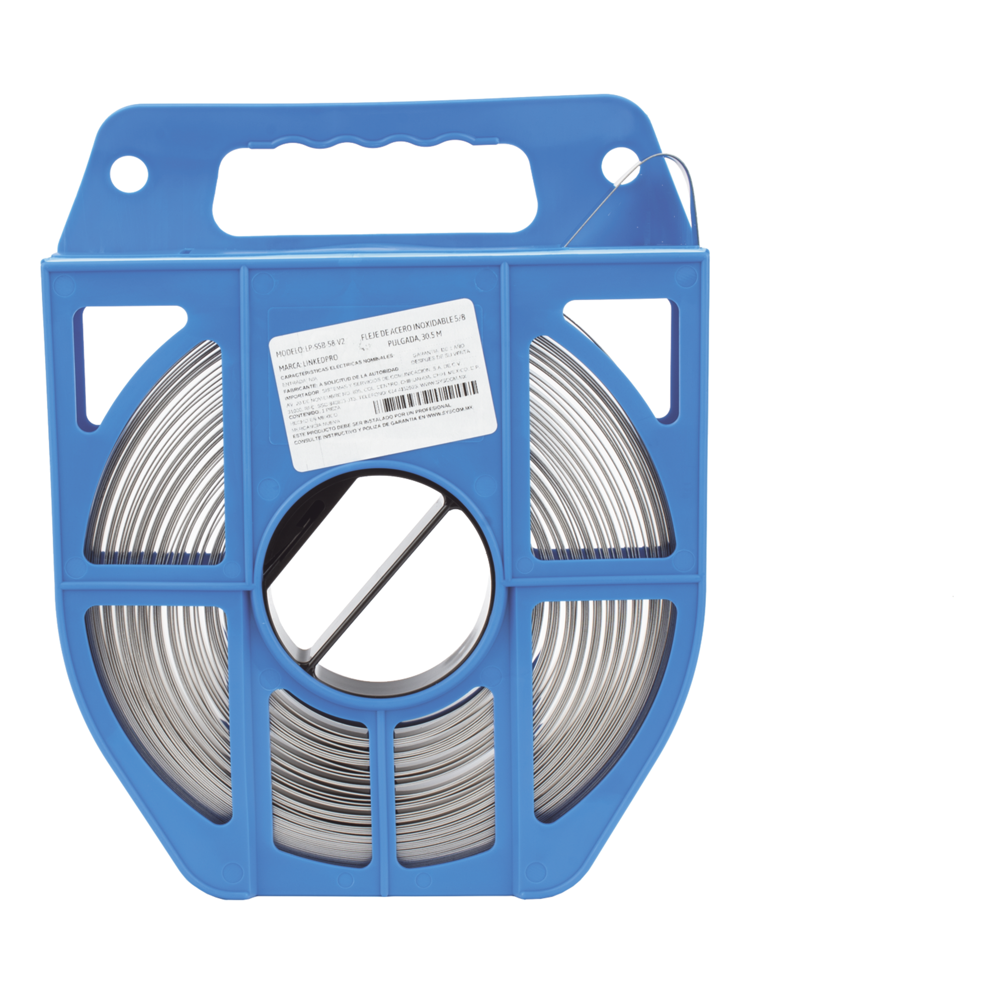 Fleje de Acero Inoxidable 304 de 3/4", 0.70 mm, 30.5 metros — LINKEDPRO BY EPCOM · SKU LP-SSB-34-V2