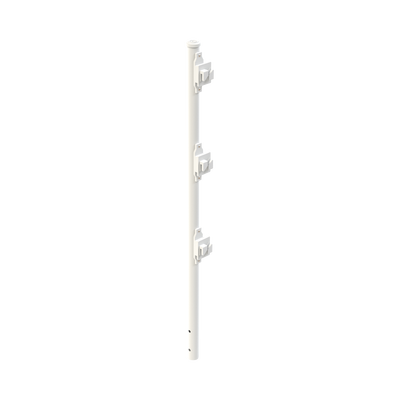 Poste de Paso Blanco de 0.75m para Cerca Electrificada. Tubo Galvanizado cal. 18 de 1"Diam. con Tapón y 3 Aisladores Instalados. — EPCOM INDUSTRIAL · SKU SYS-POST-7W