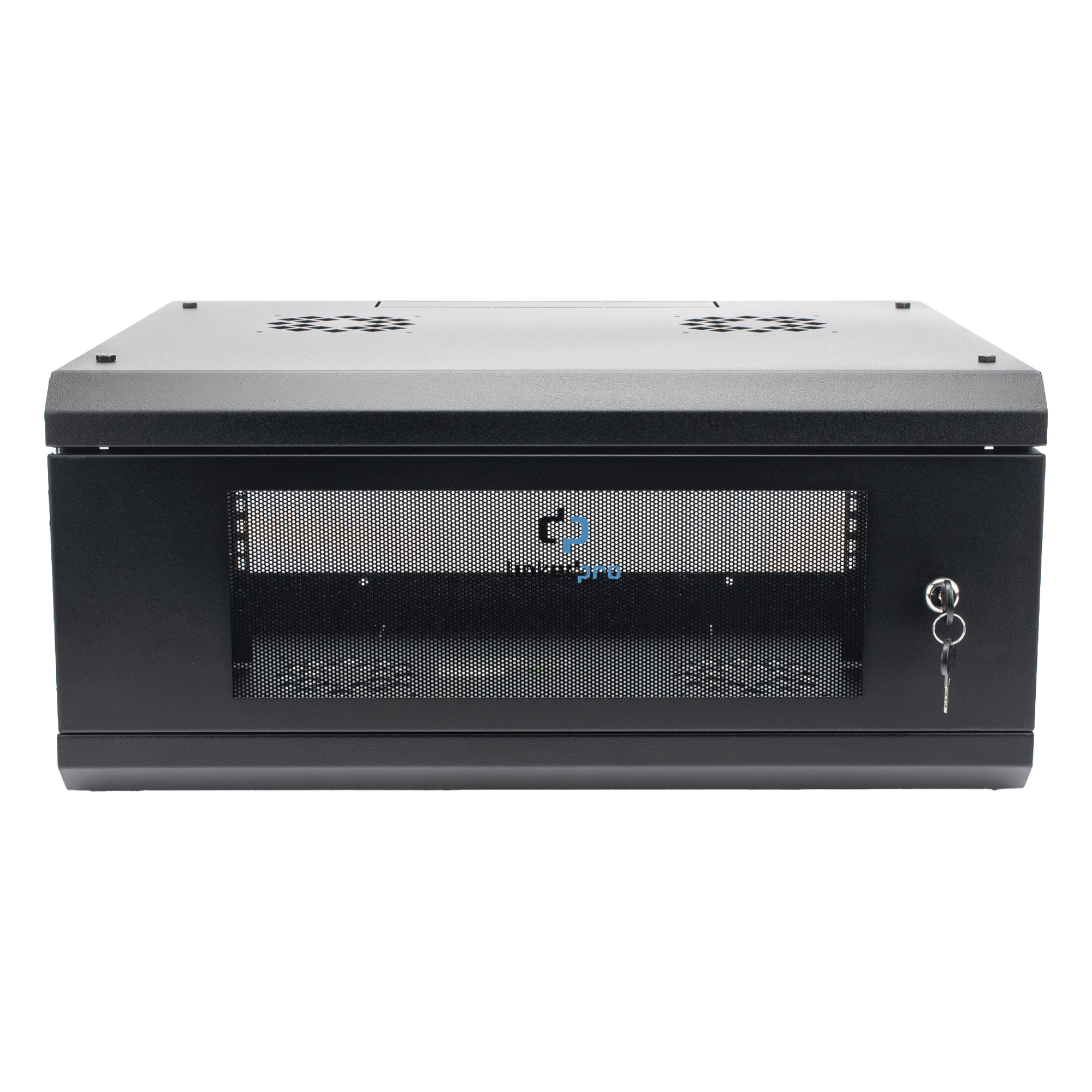 Gabinete de Pared con Puerta de Cristal Templado, 455 mm de Profundidad, 4U Rack de 19 in, Acero Reforzado — LINKEDPRO · SKU SR1904LH3G