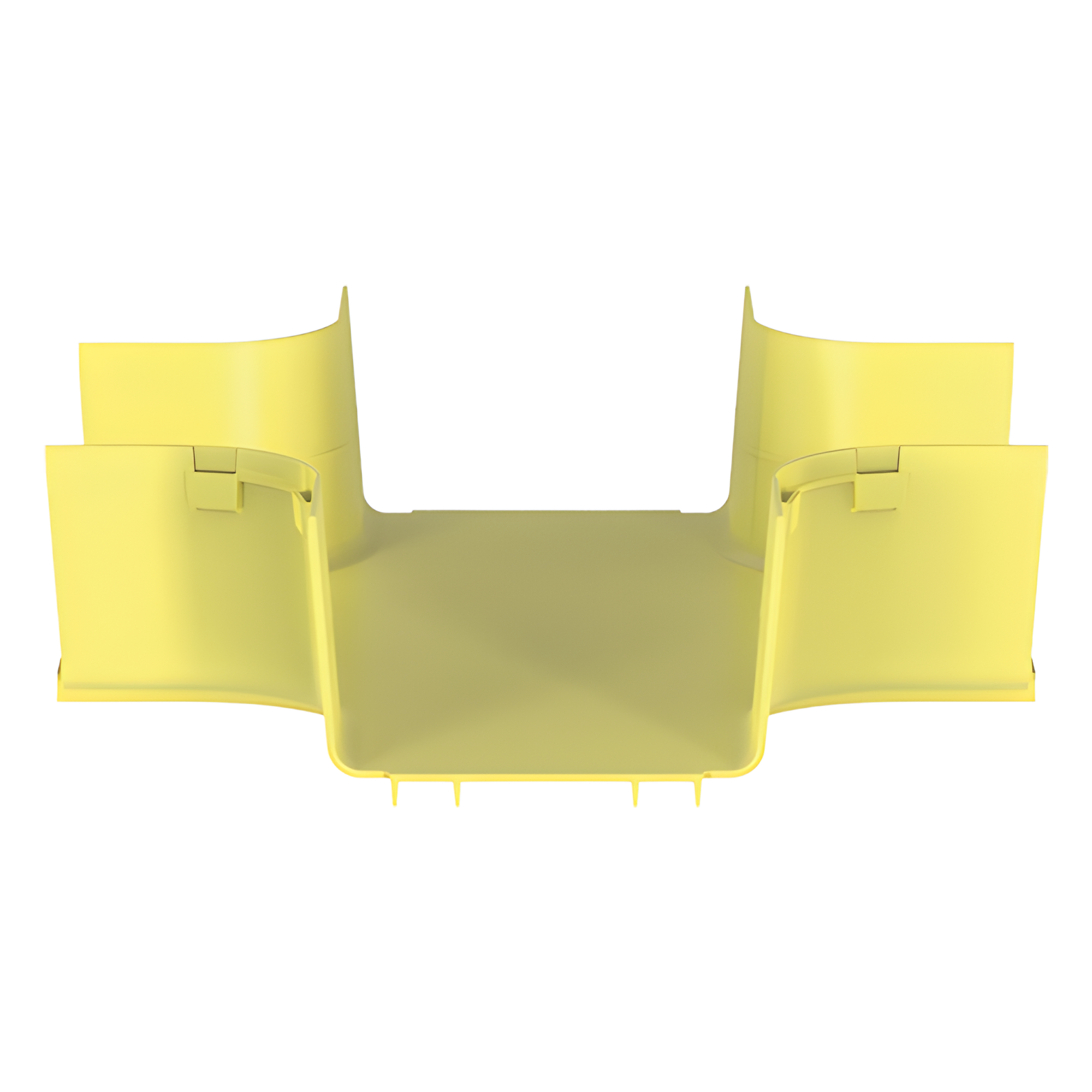 Accesorio de 4 Vías Horizontal, Con Ángulos a 90º, Para Canaletas FiberRunner™ 6X4, Color Amarillo — PANDUIT · SKU FRFWC6X4LYL