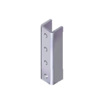 Herraje Cople Para Unicanal 4 X 4 cm de 4 Perforaciones. — ANCLO · SKU ANC-HH01