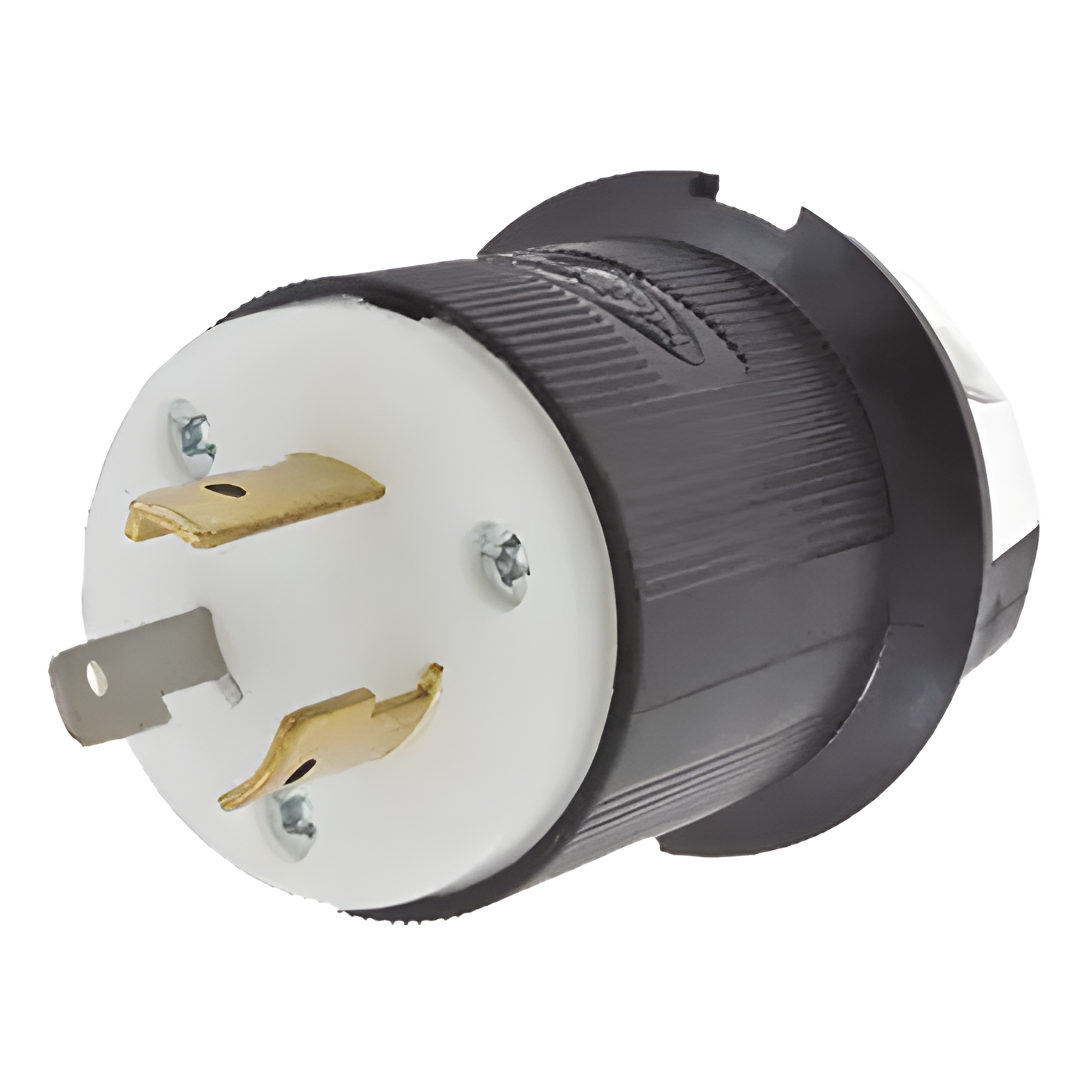 Clavija Industrial con Bloqueo de Media Vuelta / 20 A 125 V CA / 2 Polos 3 Hilos / Color Blanco y Negro / Nema L5-20P. — HUBBELL · SKU HUB-HBL2311