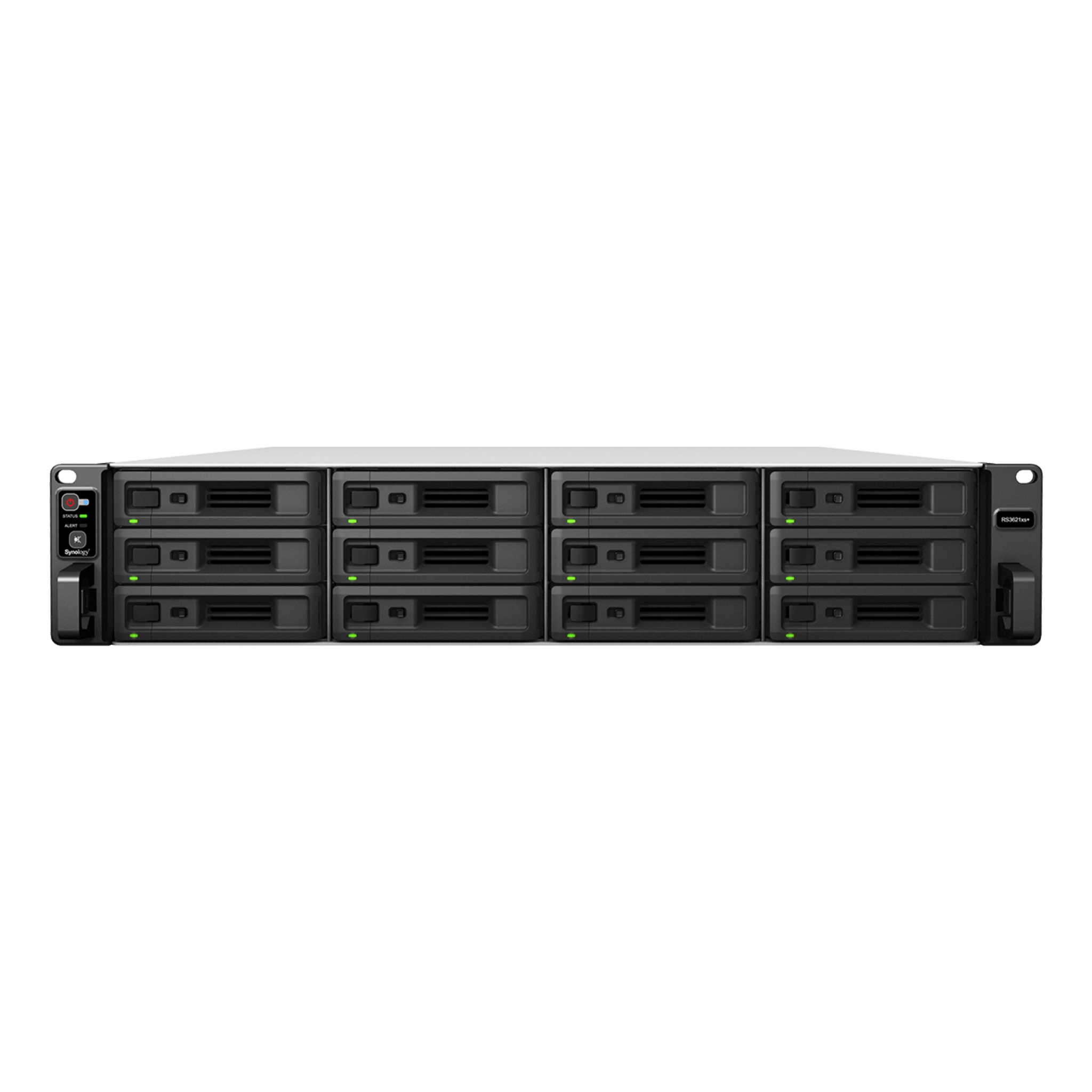 RackStation RS3621xs+ | 12 Bahías | Procesador Intel Xeon D-1541 8 Núcleos | 8 GB DDR4 ECC | Dual 10GbE | Alimentación Redundante | Escalable a 36 Bahías | Garantía 3 Años.