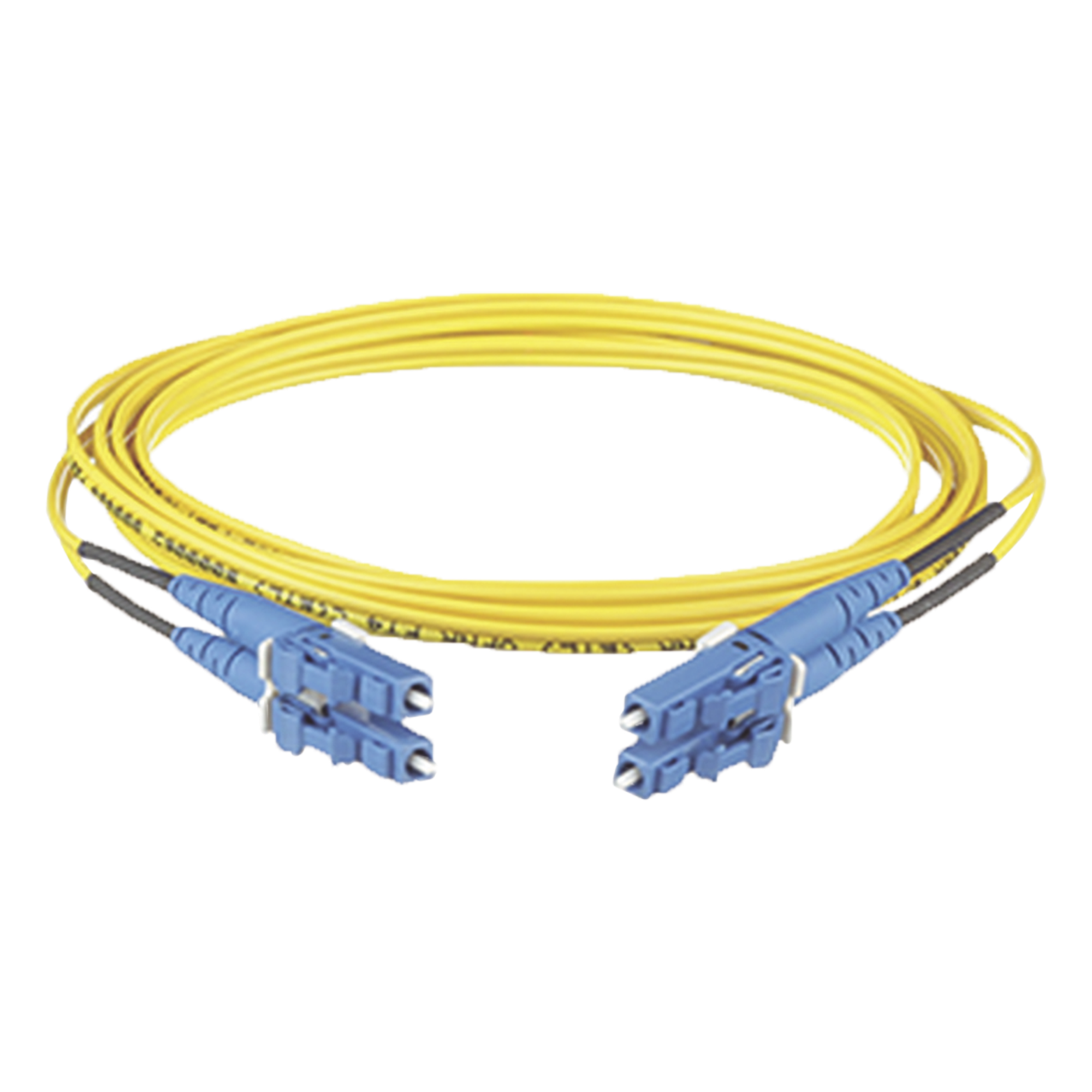 Jumper de Fibra Optica Monomodo 9/125 OS2, LC-LC Duplex, OFNR (Riser), Color Amarillo, 10 Metros (32.81 Pies)