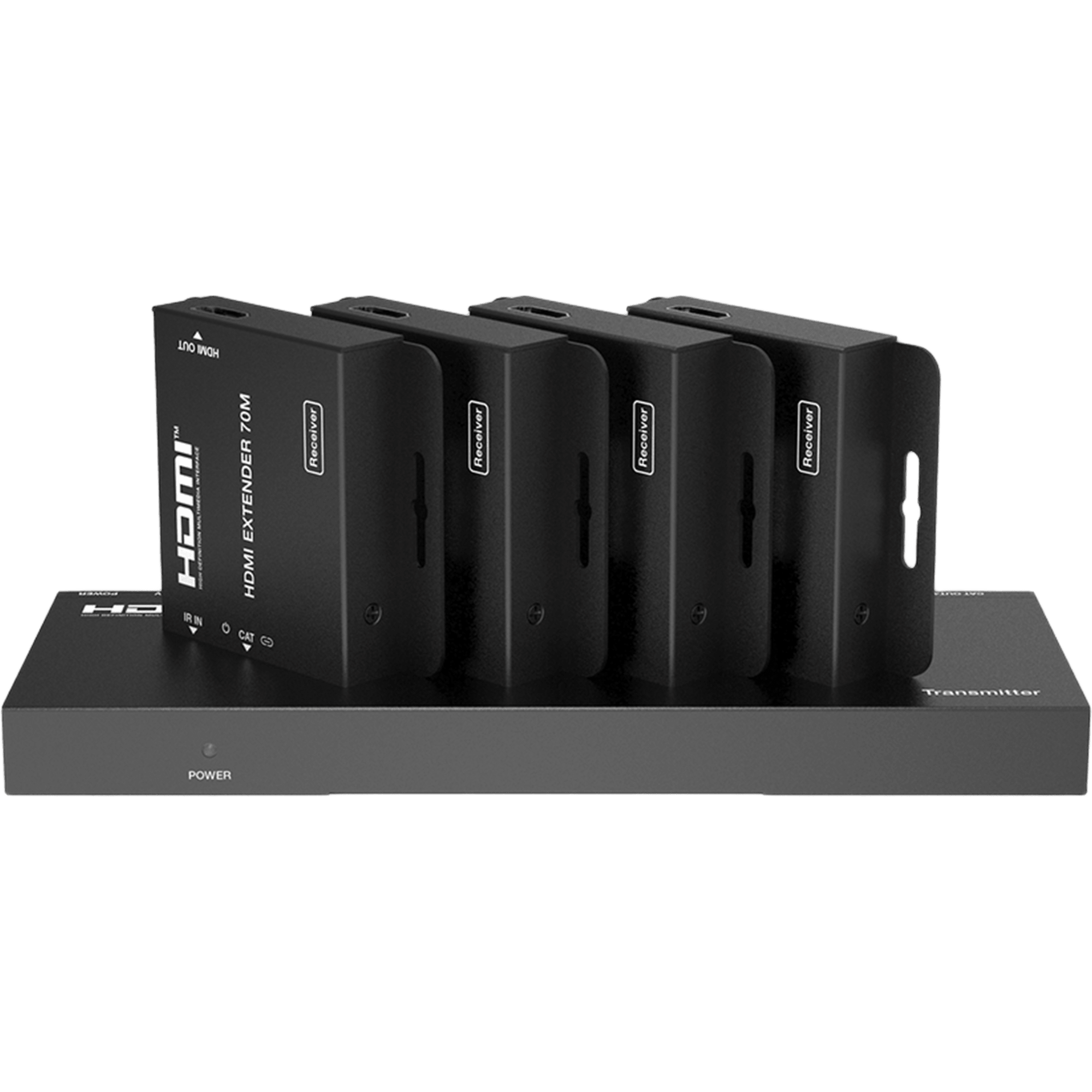 Splitter HDMI 1x4 | Extensor HDMI | 4K@30Hz 40m | 1080p@60Hz 70m | Función PoC | 4:4:4 