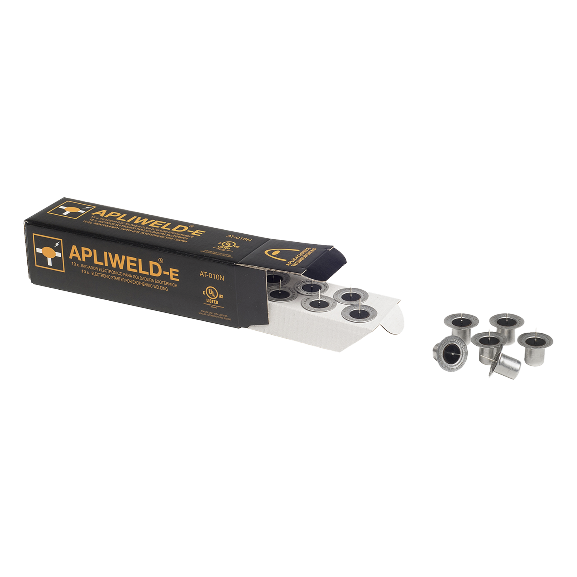 Iniciador Electrónico ApliWeld-E / 10 Unidades / Soldadura Exotérmica / Activación Segura / Sin Material Inflamable — APLICACIONES TECNOLOGICAS · SKU AT-010-N