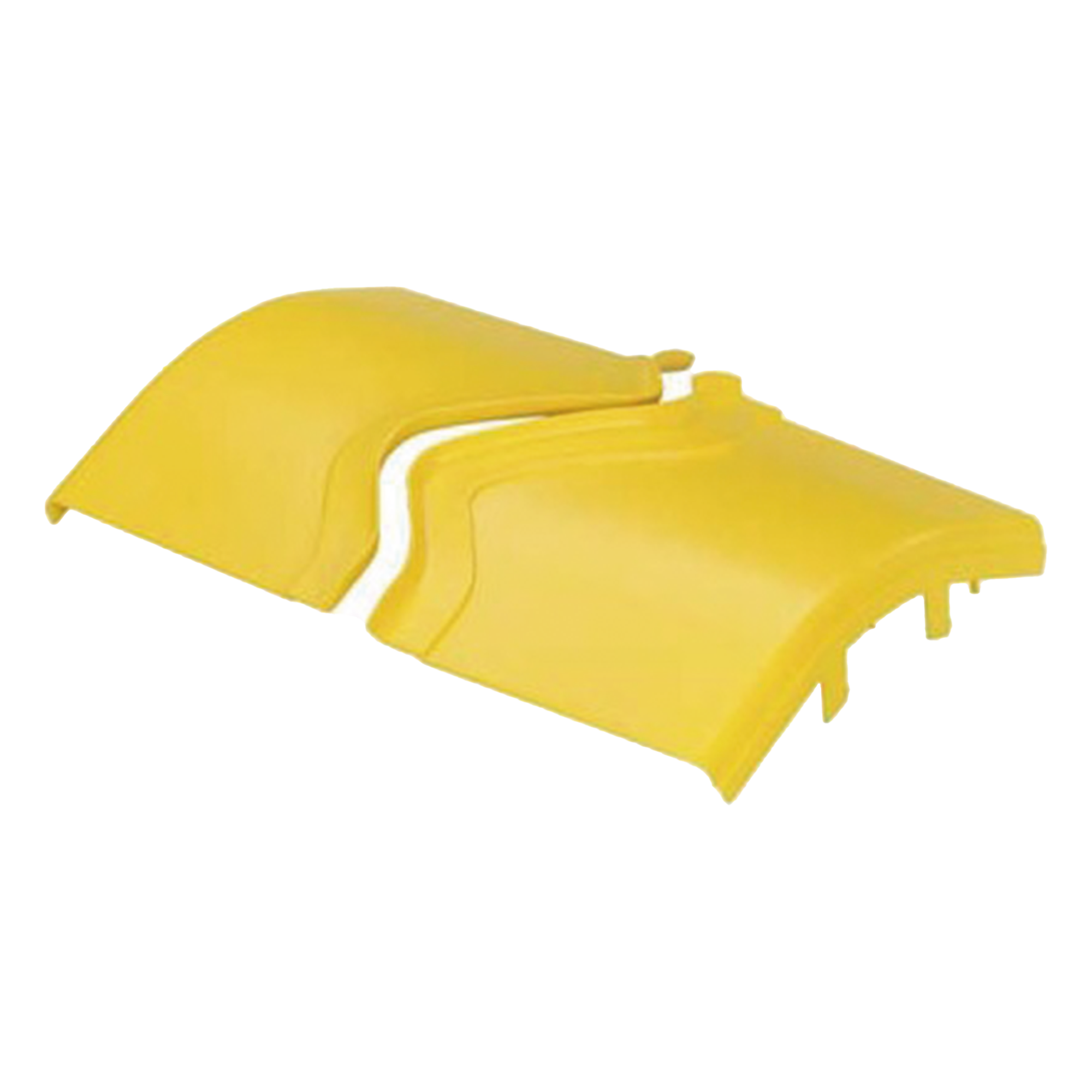 Tapa de Bajada Vertical Exterior de 45º, Para uso con Canaletas 12X4 FiberRunner™, Color Amarillo — PANDUIT · SKU FROV45SC12LYL
