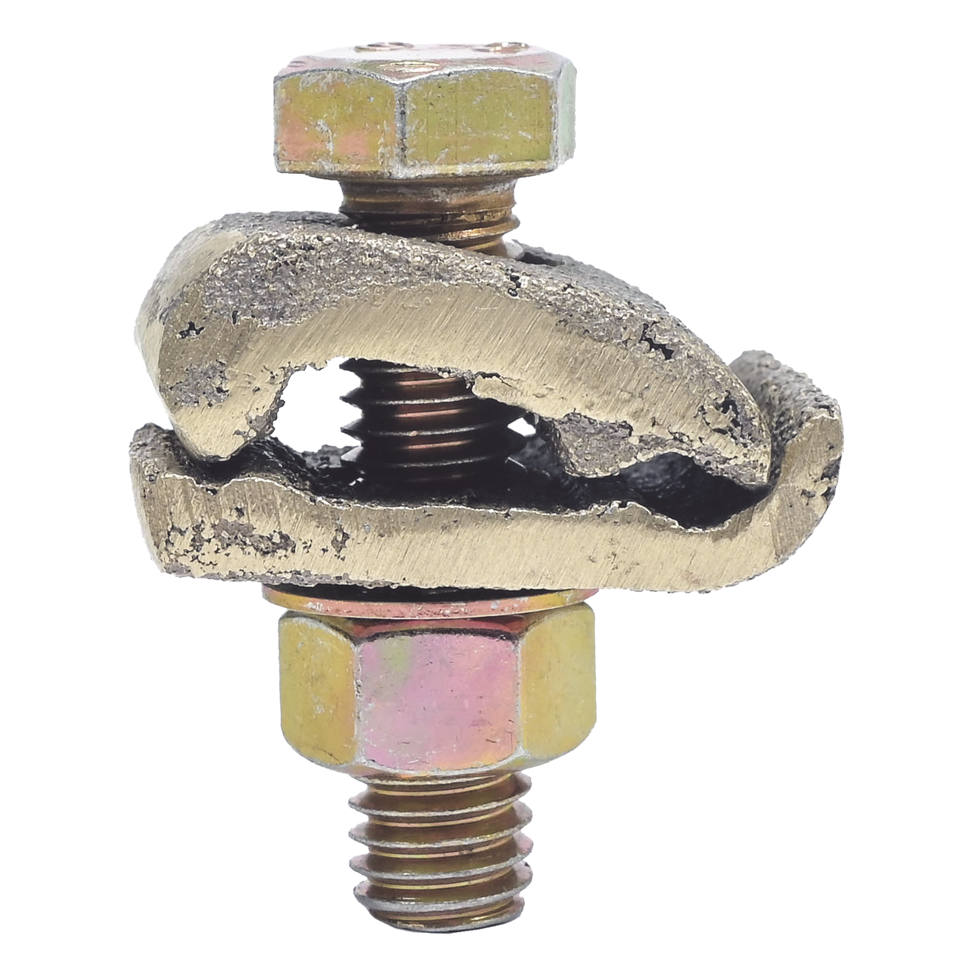 Conector Cable a Superficie Plana / Bronce 100% / Cable 4-2/0 AWG / Sin Soldadura Exotérmica / 2.5x3.5 cm (1x1.4 in) — LINKEDPRO BY EPCOM · SKU LP-CU-2/0