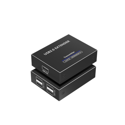 Kit EXTENSOR USB 2.0 de 4 Puertos para Distancias de Hasta 150 m | Soporta USB 2.0, USB 1.1 y USB 1.0 | UTP Cat 5e/6/6a/7 | Soporta Switch Gigabit | Ideal para Cámaras WEB, Impresoras, Escáner, Memorias, Mouse, etc.