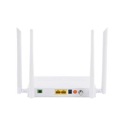ONU Dual GPON/EPON / Wi-Fi Doble Banda 2.4 y 5 GHz / Soporta MESH / 2 Puertos Gigabit / 1 Puerto PON SC/APC / 1 puerto CATV / Hasta 1200 Mbps vía Wi-Fi