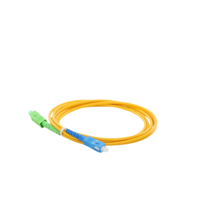 Jumper de Fibra Óptica Monomodo SC/APC-SC/UPC Simplex de 2 Metros (6.56 Pies), 3mm