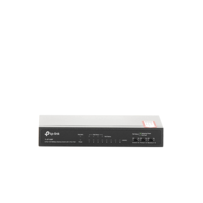 Switch PoE+ No Administrable / De Escritorio 8 puertos 10/100 Mbps / 4 puertos PoE af/at Inteligente / Presupuesto 66 W / Hasta 250 metros