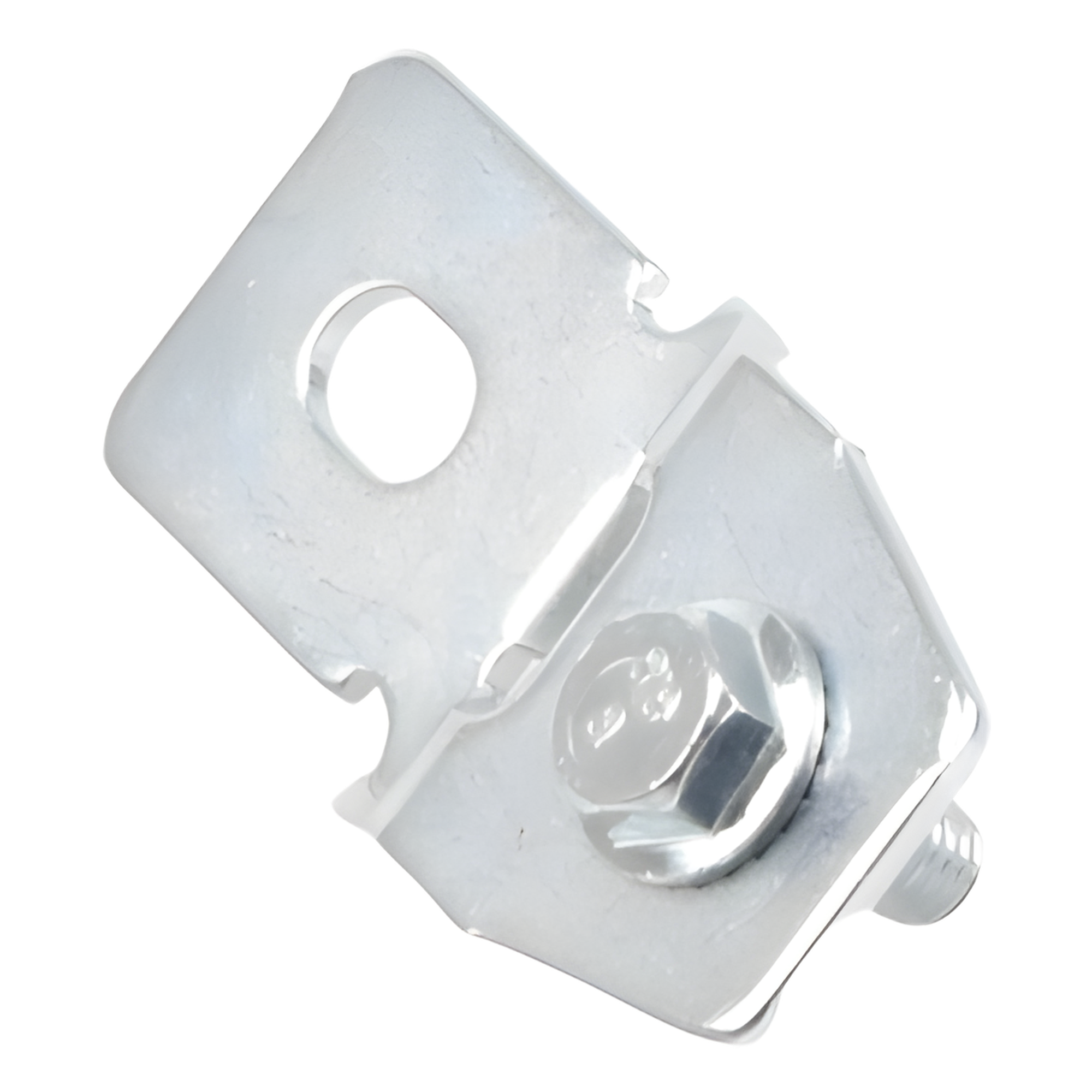 Pestañas Metálicas de Fijación / Chapa de Acero y Zinc 4 mm / Paquete de 4 Piezas / Montaje en Pared / Incluye Tornillos y Tuercas para Gabinete