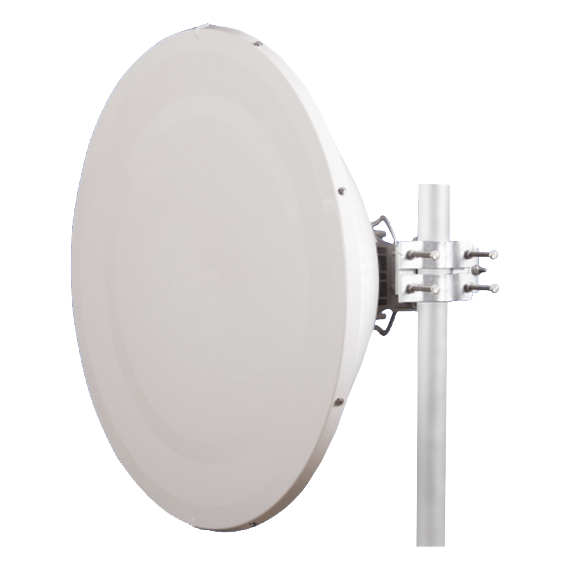 Antena direccional Alto Rendimiento / Parábola profunda para mayor aislamiento al ruido /4 ft / Guía de onda para radio B5x y C5x / Ganancia de 35 dBi / Soporte de acero inoxidable / Polaridad en 90 ° y 45 ° / Incluye montaje. — JIROUS · SKU JRC35DMCB5X