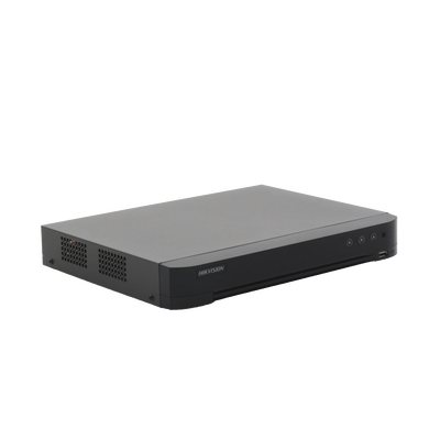 DVR 8 Canales TurboHD + 8 Canales IP / 8 Megapixel (4K) / Acusense (Evita Falsas Alarmas) / Audio por Coaxitron / 1 Bahía de Disco Duro / 8 Entradas de Alarma / 4 Salidad de Alarma / H.265+ 