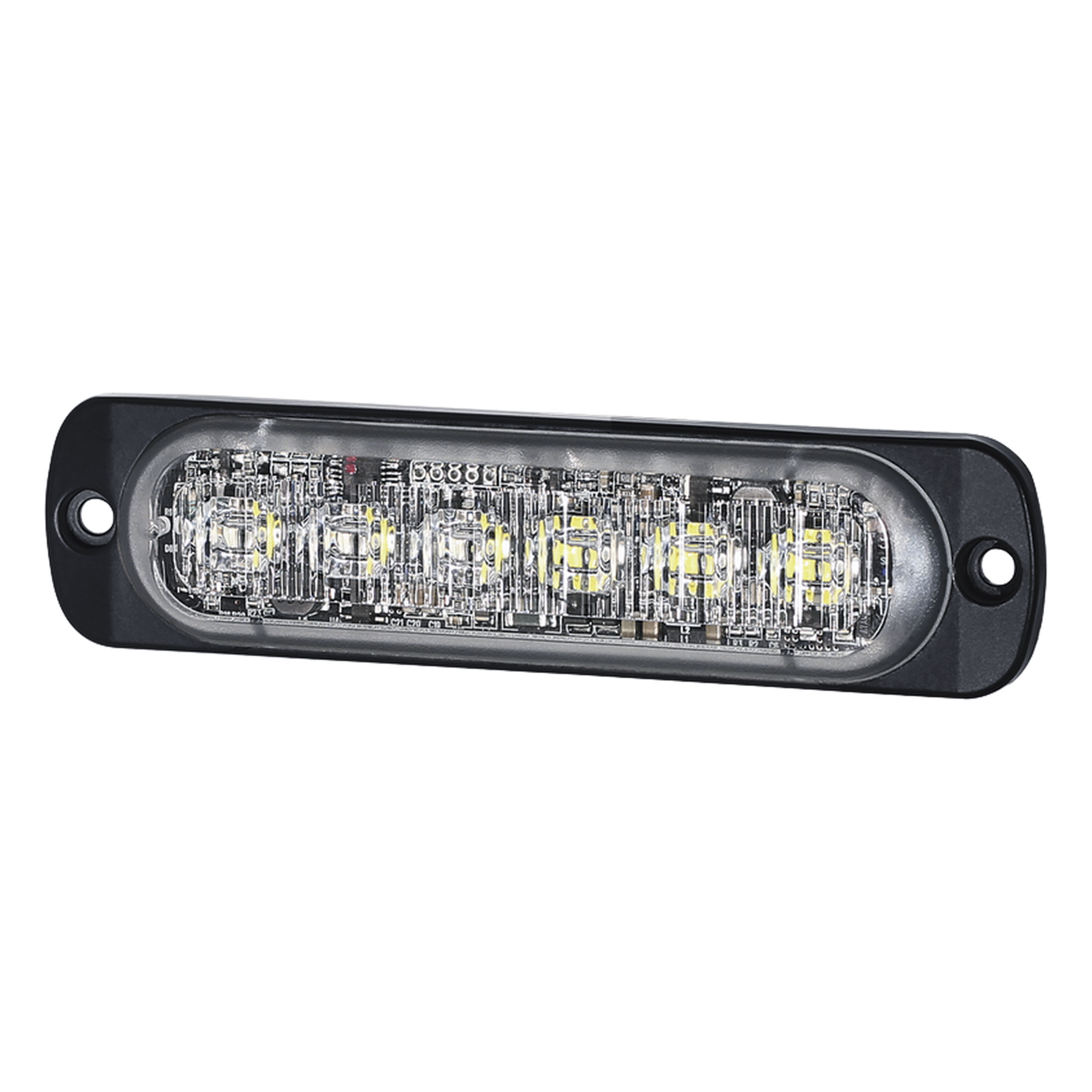 Luz Auxiliar de 12 LED, Rojo/Claro, Lente Transparente, SAE — SIGNALPRO · SKU SP12RW