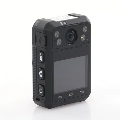 Body Camera Portátil / Grabación a 1920 × 1080p / Pantalla Frontal 1.77" TFT / Conexión Remota 4G / WiFi / GPS / Fotos de Hasta 40 Megapixel / IP68 / H.265 / 128 GB de Almacenamiento / Microfono Integrado