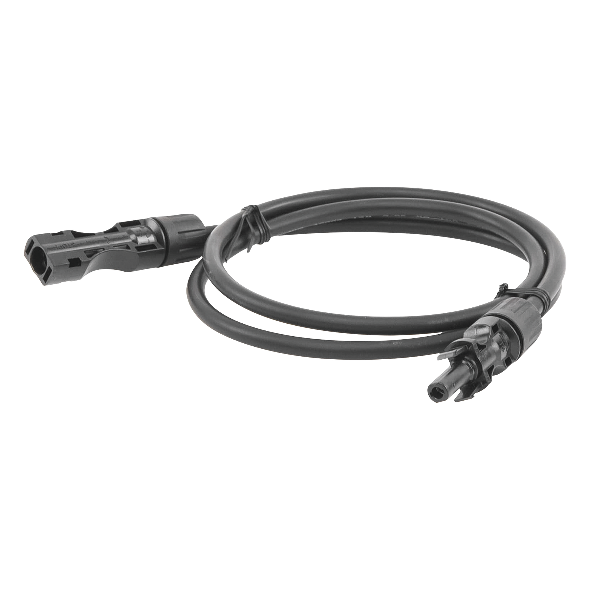 Cable Fotovoltaico 1 m, Negro, Calibre 10 AWG con Terminales MC4 en Ambos Extremos