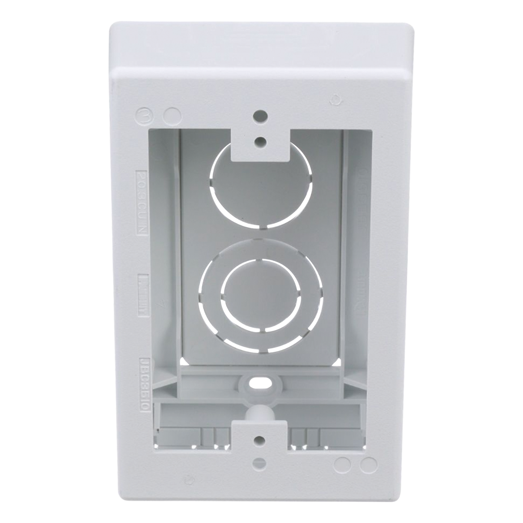 Caja de Pared Superficial, Uso Universal con Placas de Pared, con Cinta Adhesiva, Color Blanco — PANDUIT · SKU JBX3510WH-A